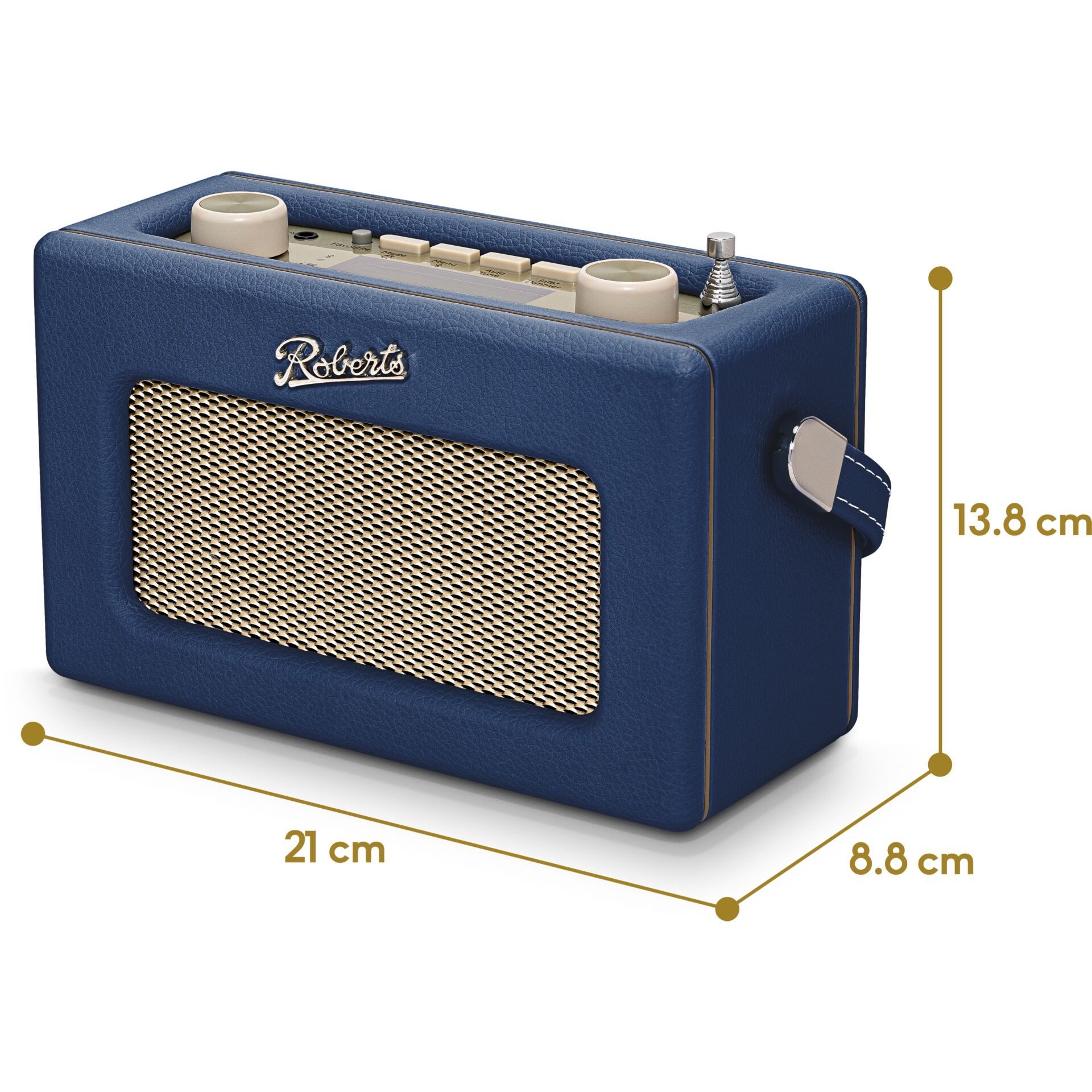 bluetooth speaker, miniaudio, blaue lederoptik, mesh grille, tragbarer lautsprecher