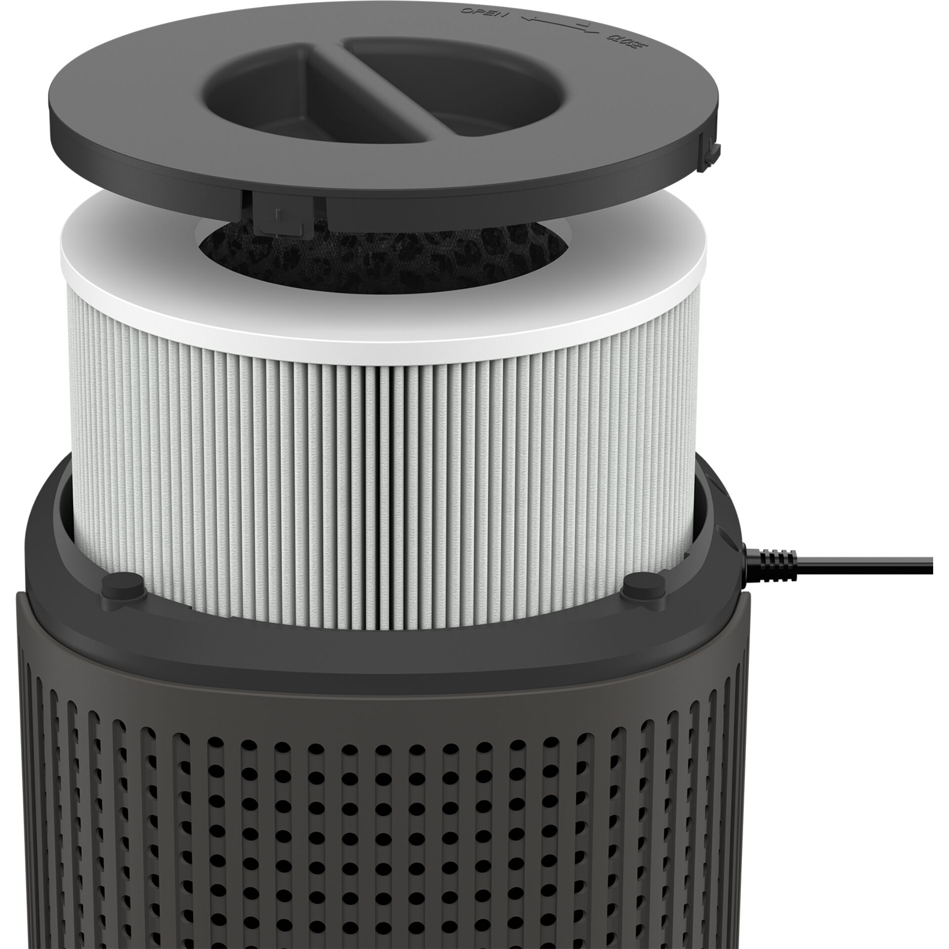 Luftreinigung, Filter, Luftfilter, Kohlefilter, Kunststoffdeckel