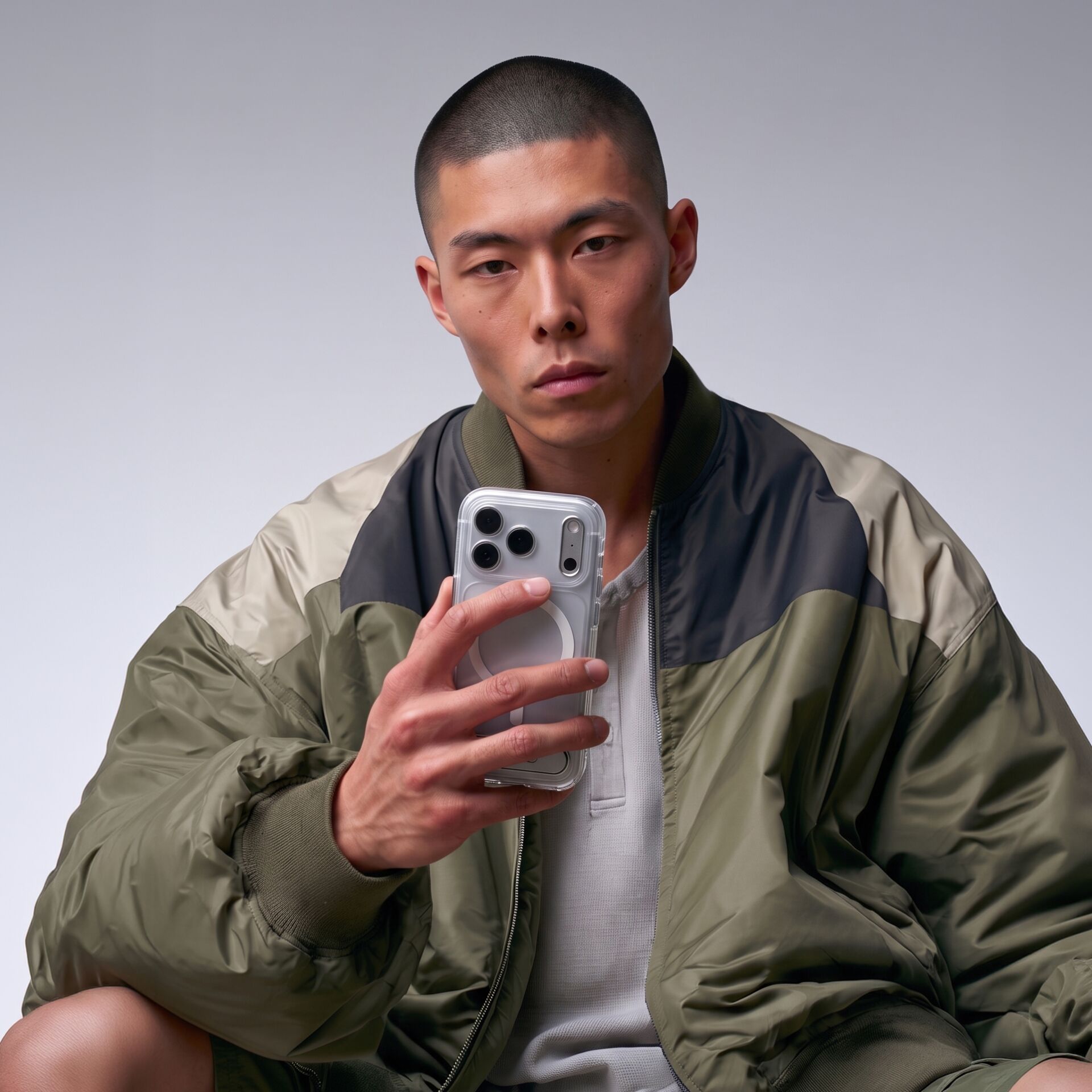 Bomber, Jacket, Green, Camouflage, Phone case