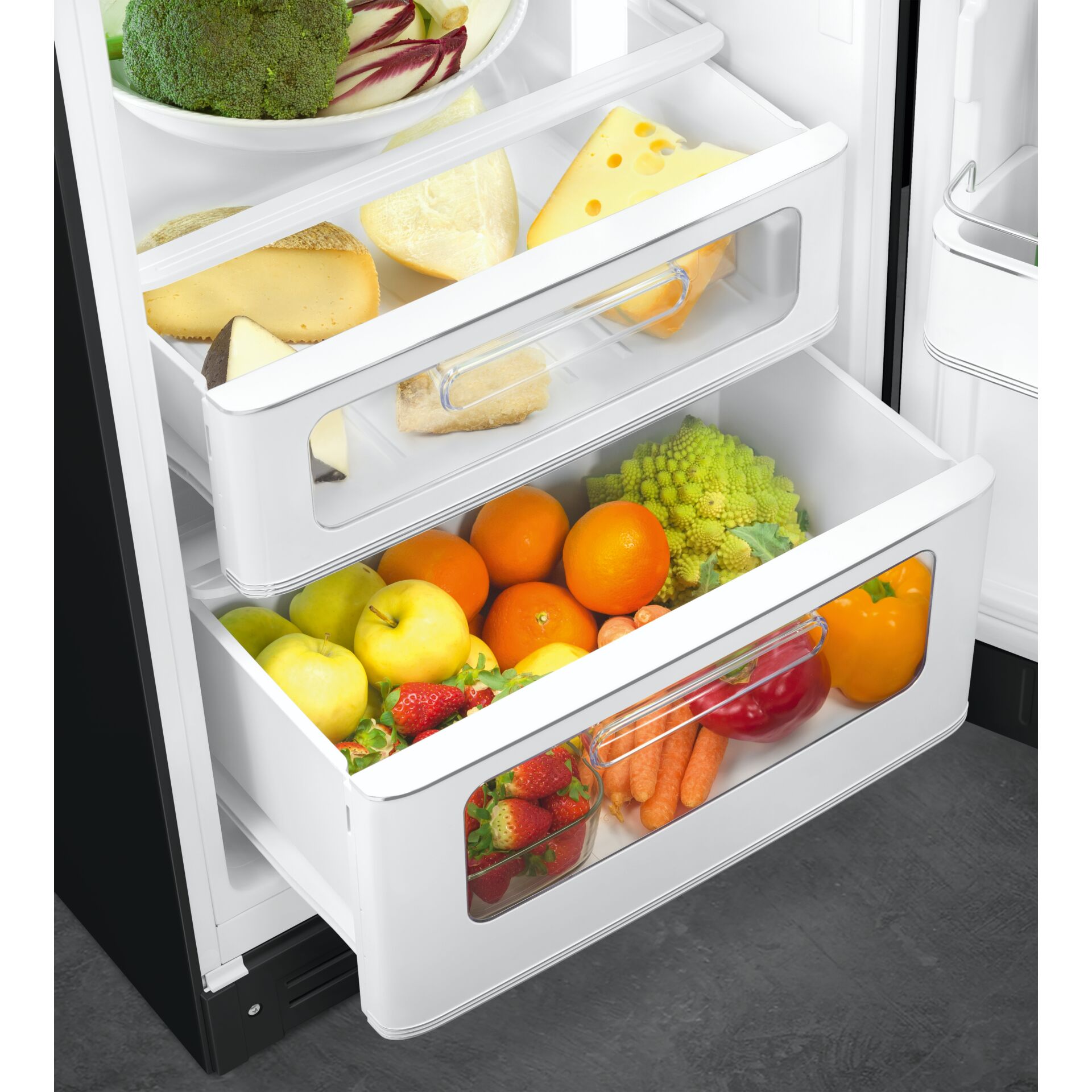 Kühlschrank-Schublade, Frische Obst, Frisches Gemüse, Frischhaltebox, Transparentes Sichtfenster