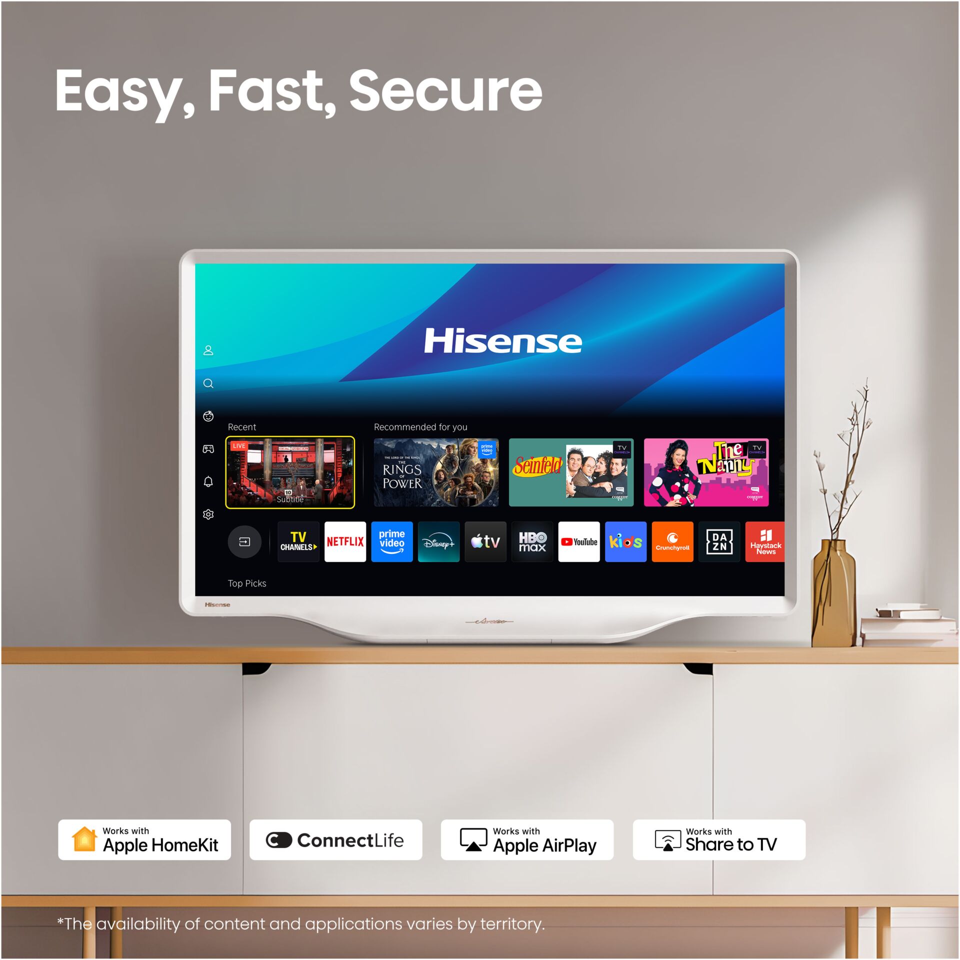 Fernseher, LED-TV, Smart TV, Bildschirm, Klangbar