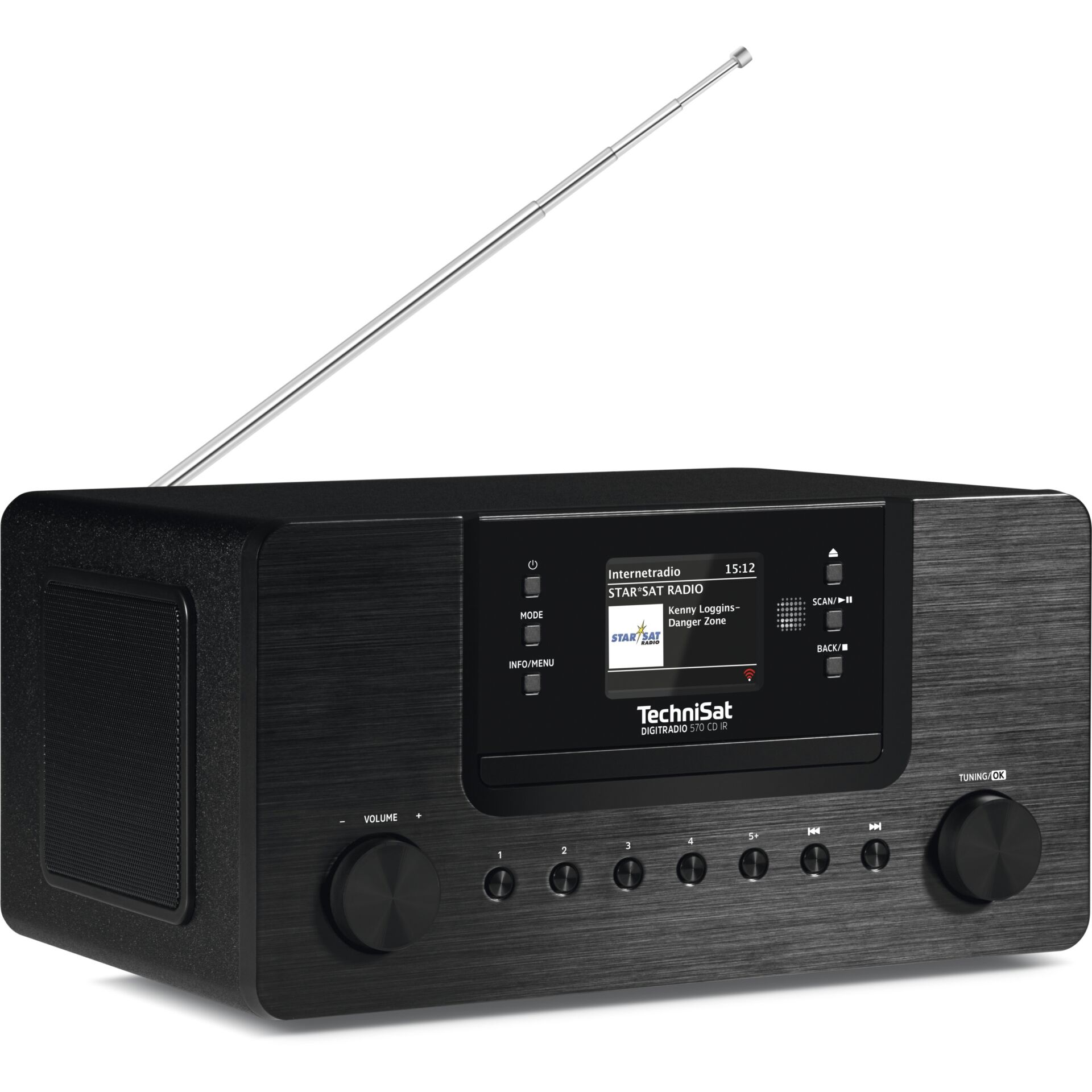 Radio, Boombox, AM/FM, LED-Anzeige, Antenne