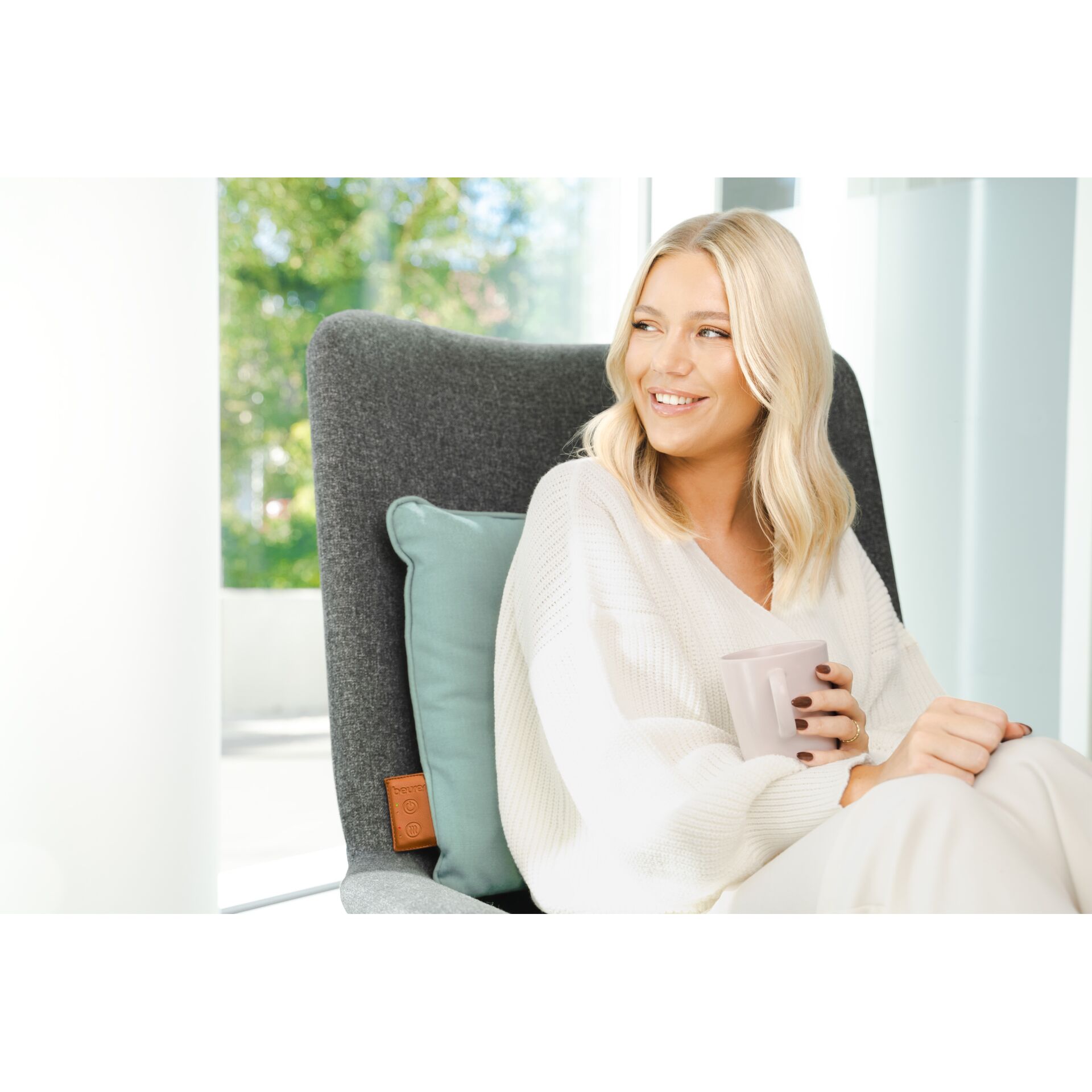 Sitzend, Kissen, Dekoration für Zuhause, Blond, Lesen