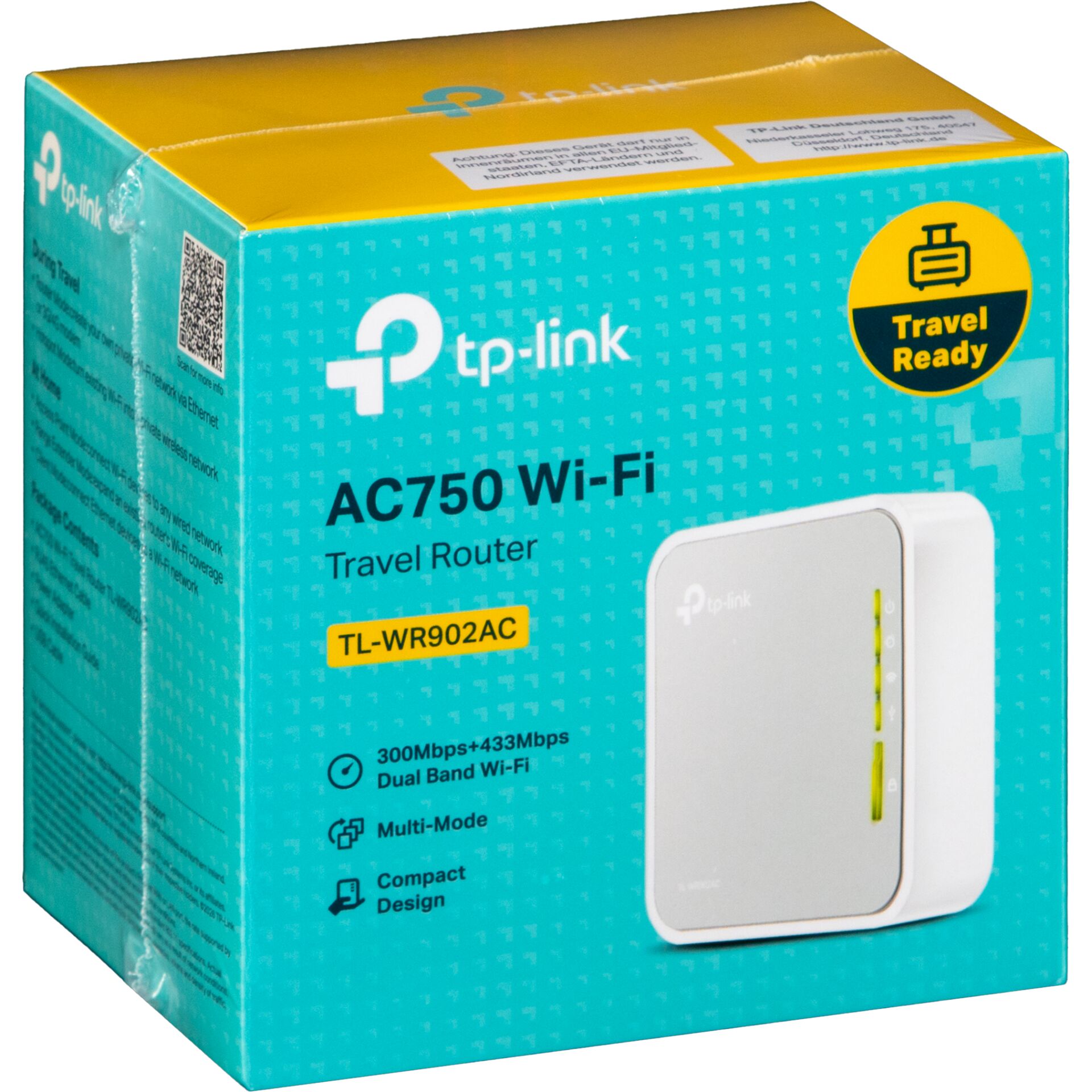 Wi-Fi-Router, Reise-Router, TP-Link, AC750, TL-WR902AC