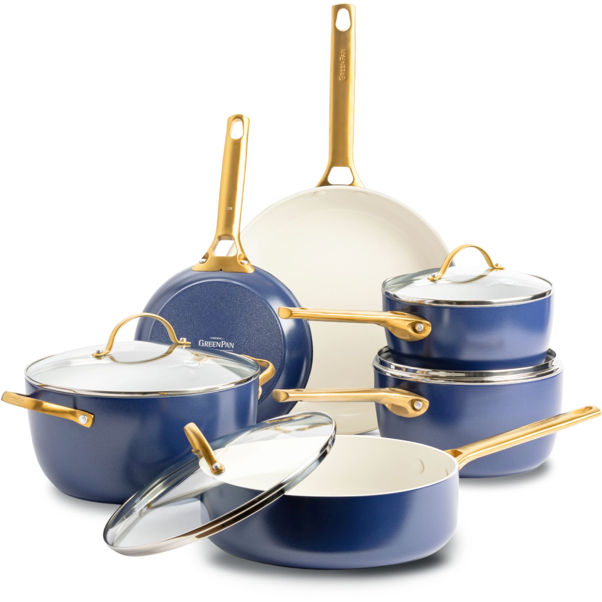 GreenPan Padova Reserve 6-tlg.  Topf&Pfannenset blau