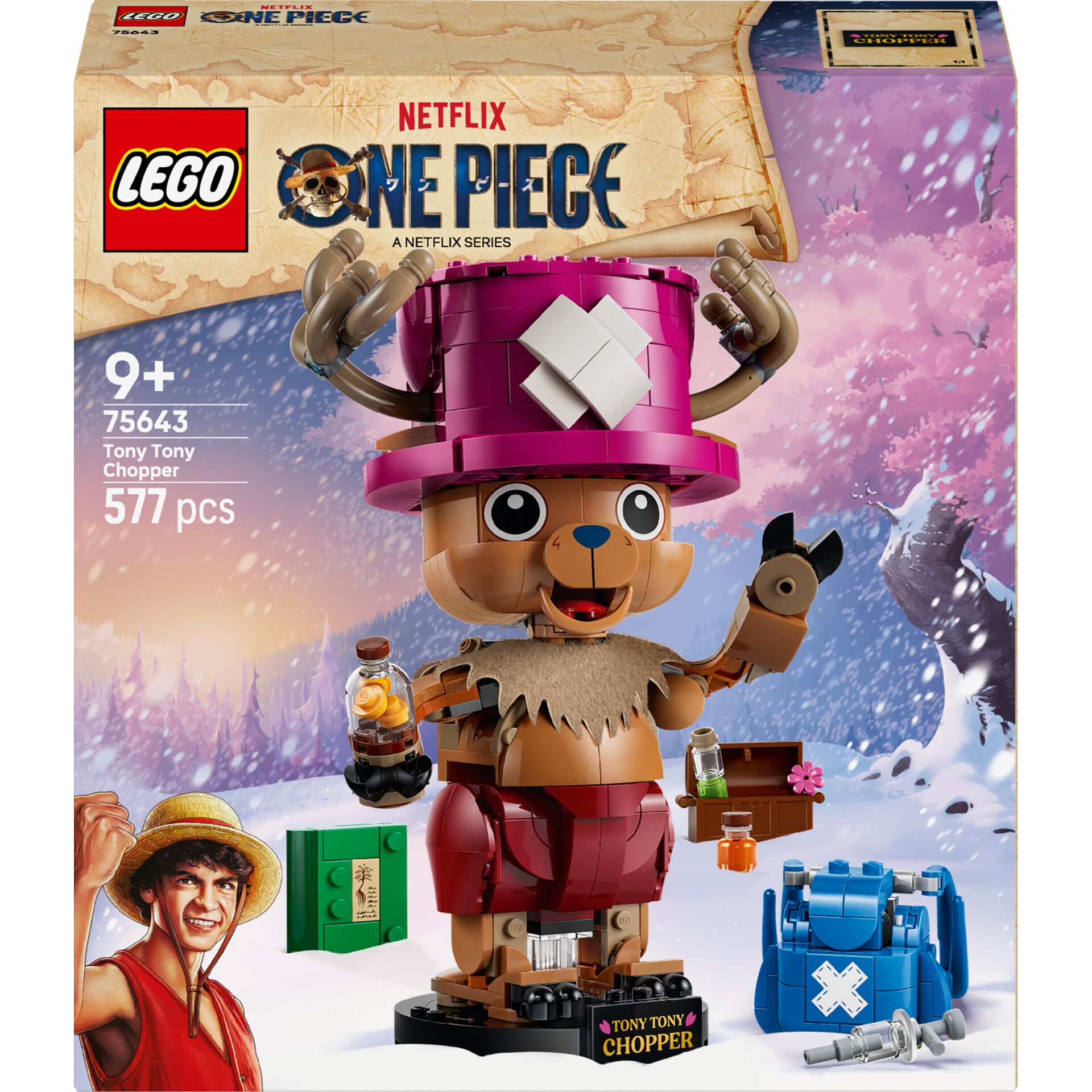 Lego Set, One Piece, 577 pieces, Figurine, Winter scene