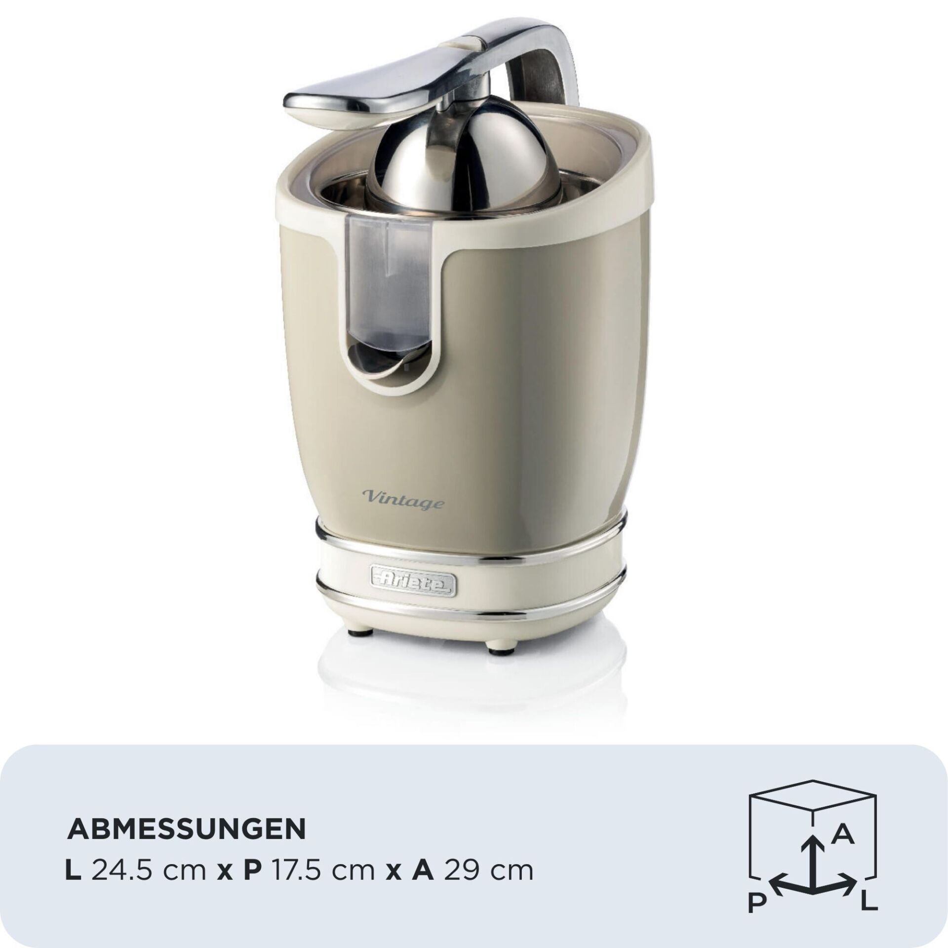 Manuelle Hurom, Zitrus-Entsafter, Stein, Metall, Beige/Champagne, Elektrischer Entsafter
