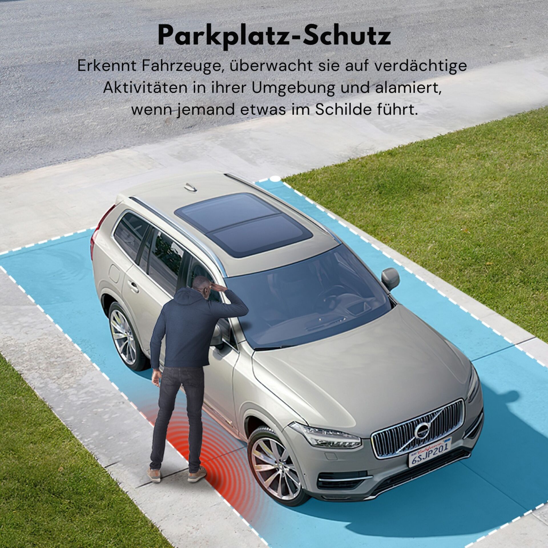 parkplatzschutz, sensoren, auto, volvo, ultraschall