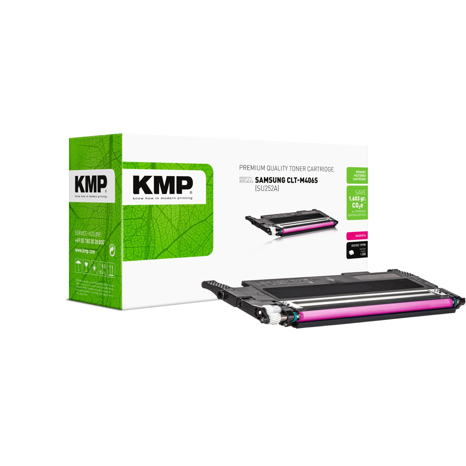 Computerausrüstung, Elektronik, Hardware, Werbung, Maschine, Toner Cartridge, Magenta Toner, Printer Zubehör, KMP, Kapazität 1,6kg CO2e