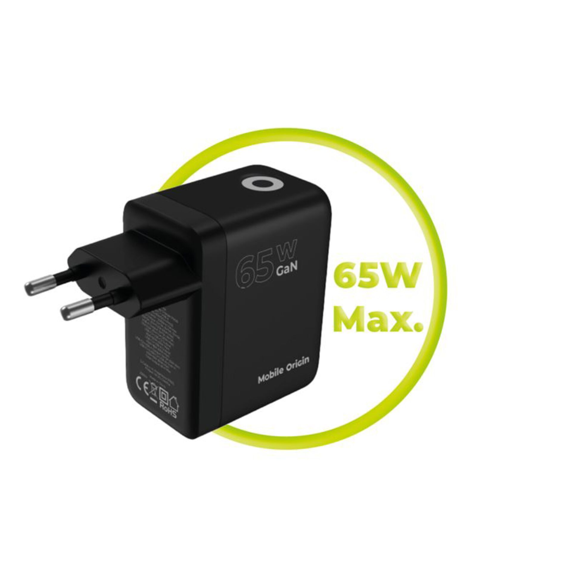 EU-Stecker, 65W, Ladegerät, Stromadapter, Leistung 65W