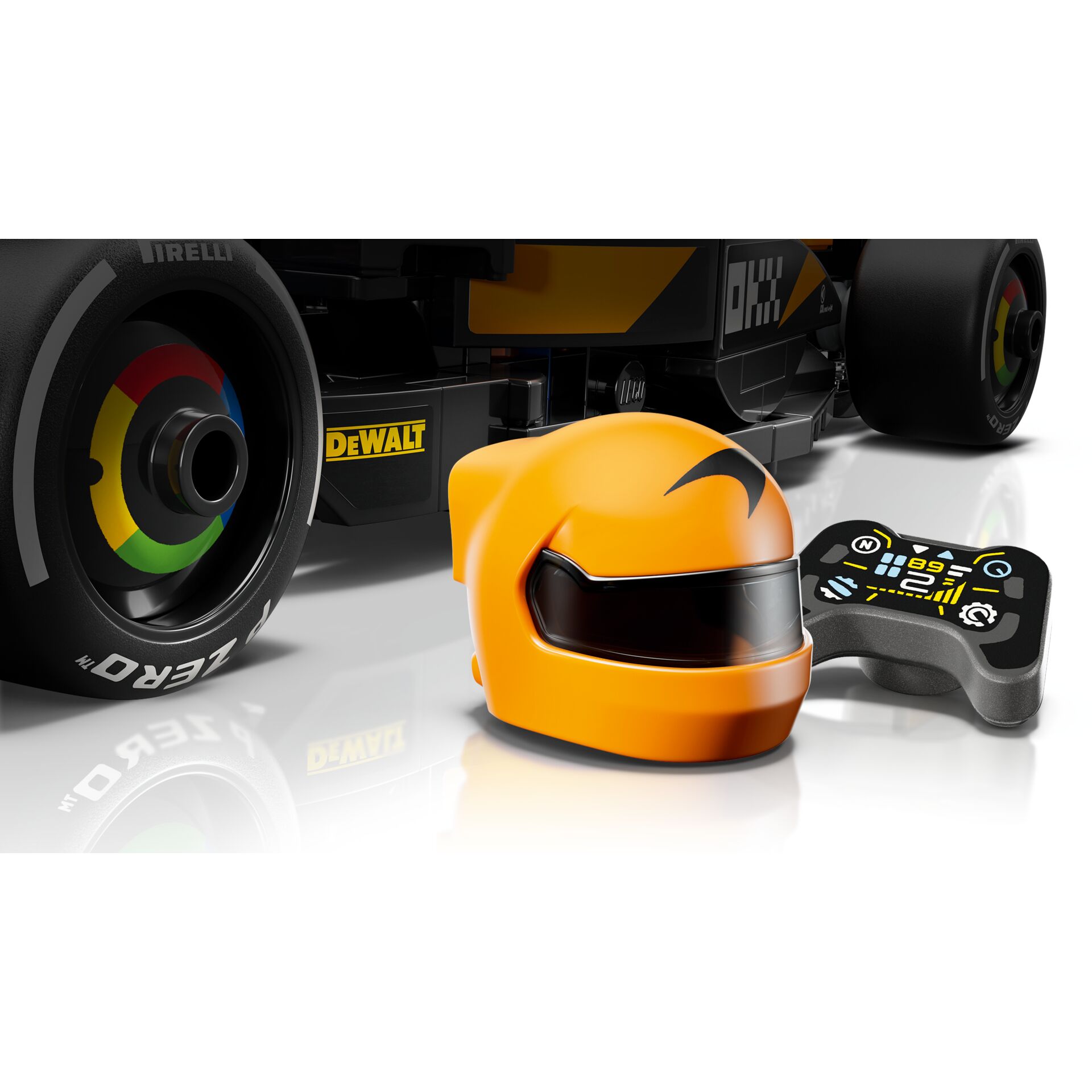 Formel1, Rennwagen-Teile, Karthelm, Fernbedienung, Reifen