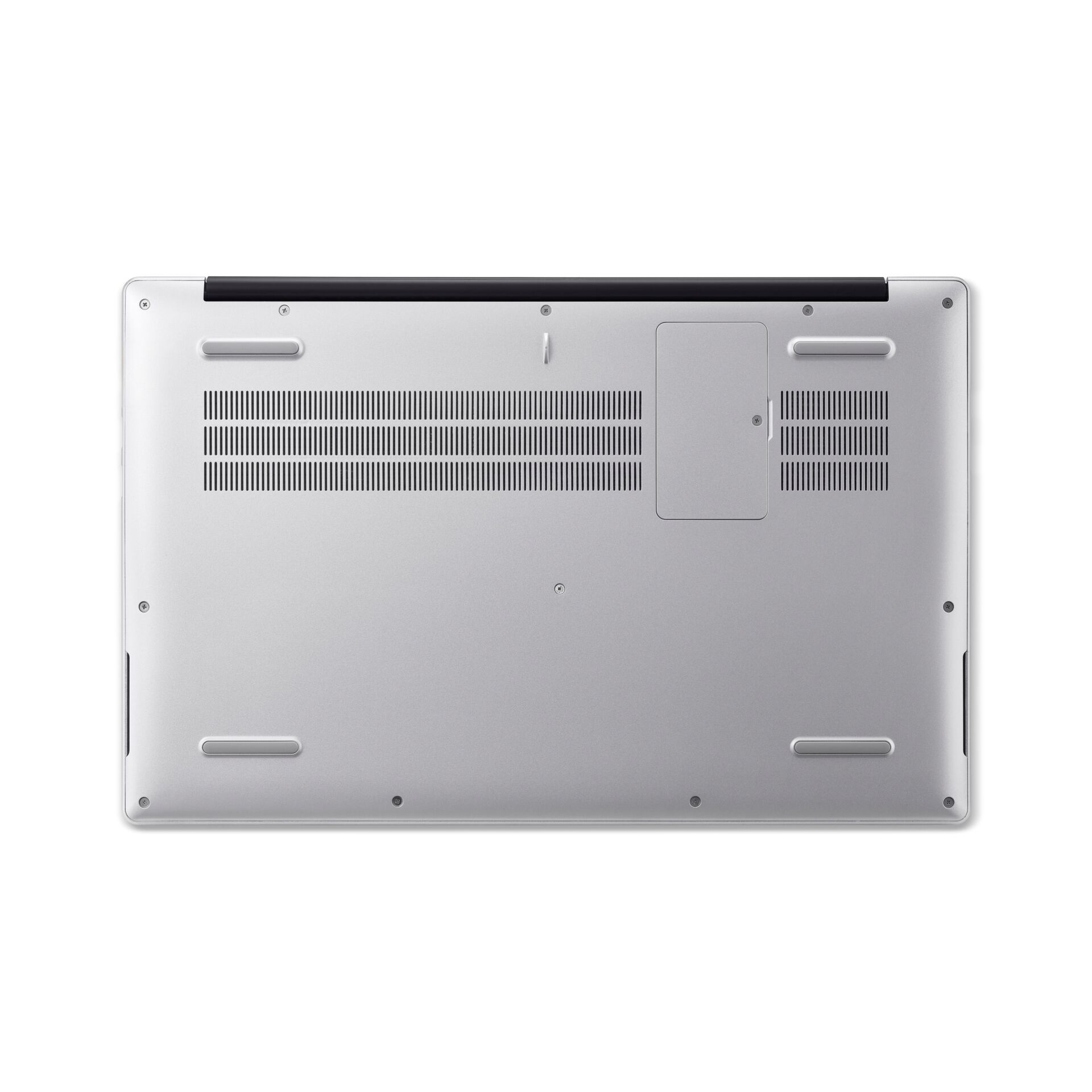 laptop, bottom view, silber, belüftung, akkupaneel
