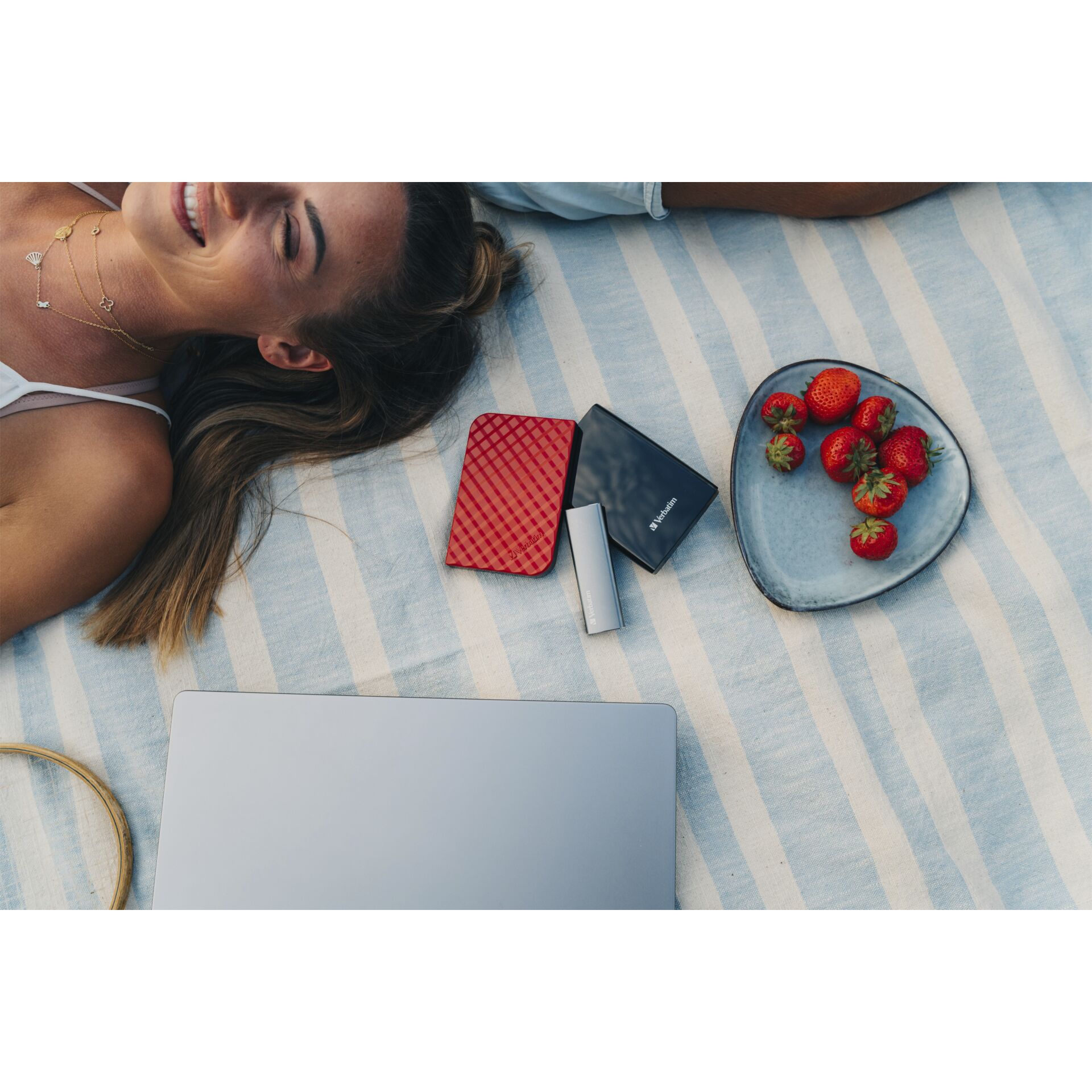 Beere, Erdbeere, Person, Portrait, Frau