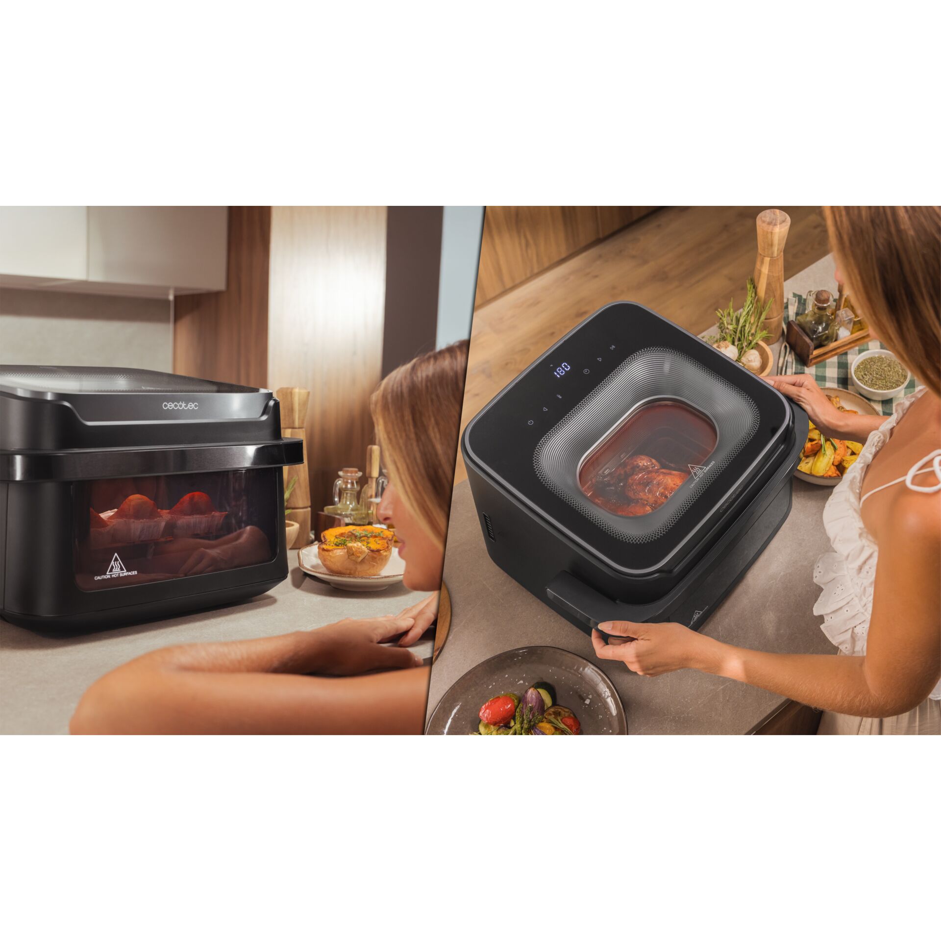 Luftfryer, Airofryer, Schwarz, Kompakt, Digitaler Display