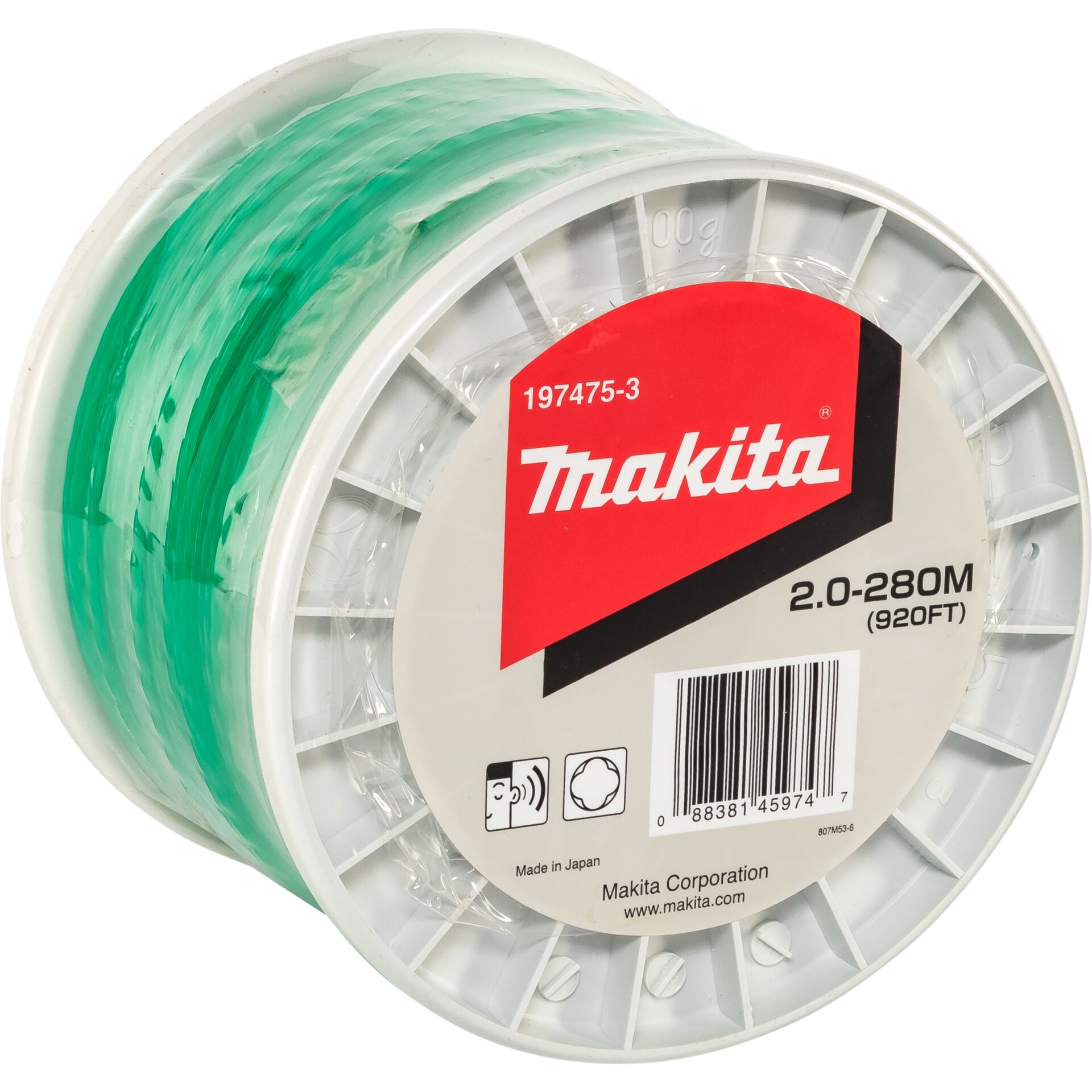 Makita 197475-3 Mähfaden 2mm x  280 m grün