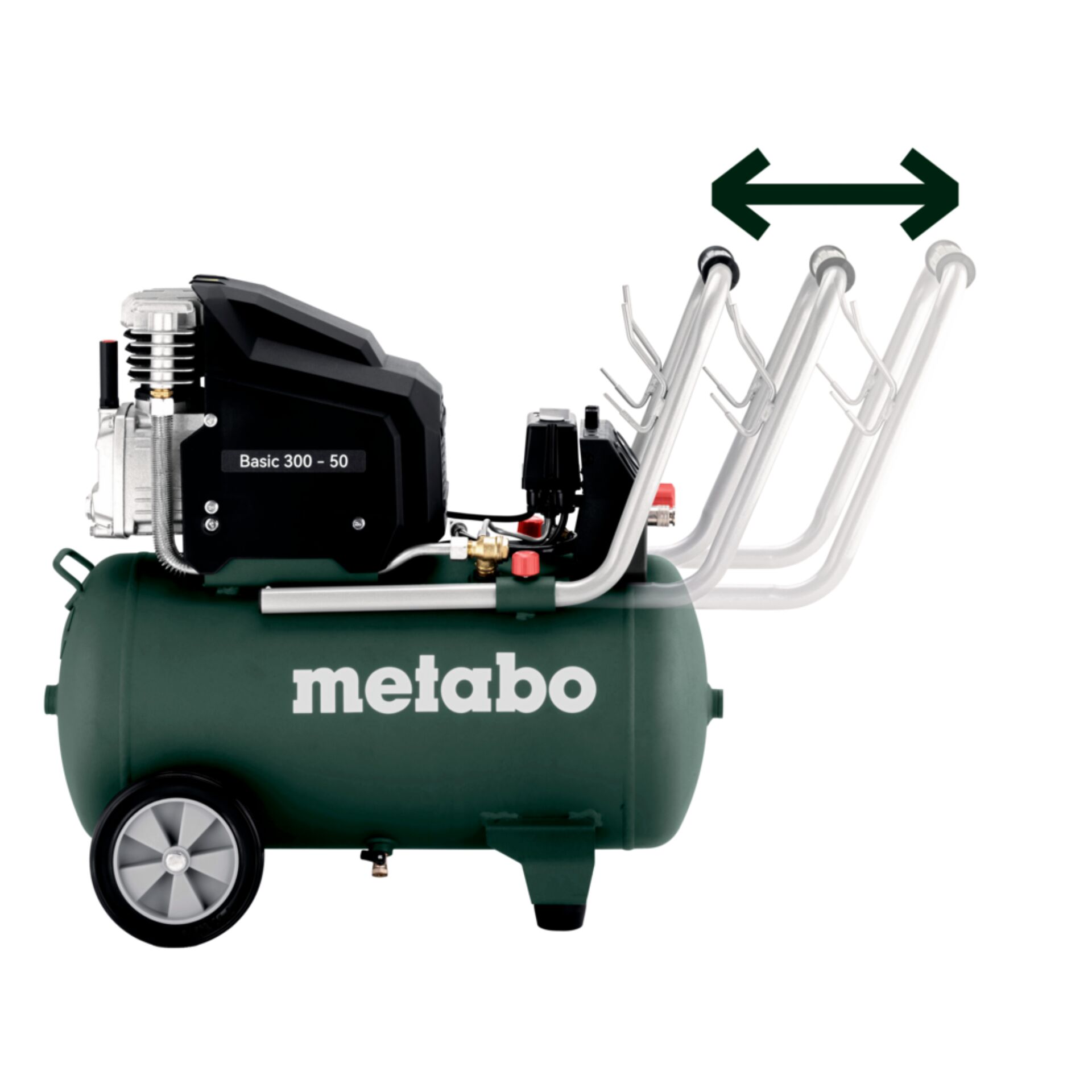 Kompressor, Rohrleitungen, Gasdruckbehälter, Handpumpe, Metabo