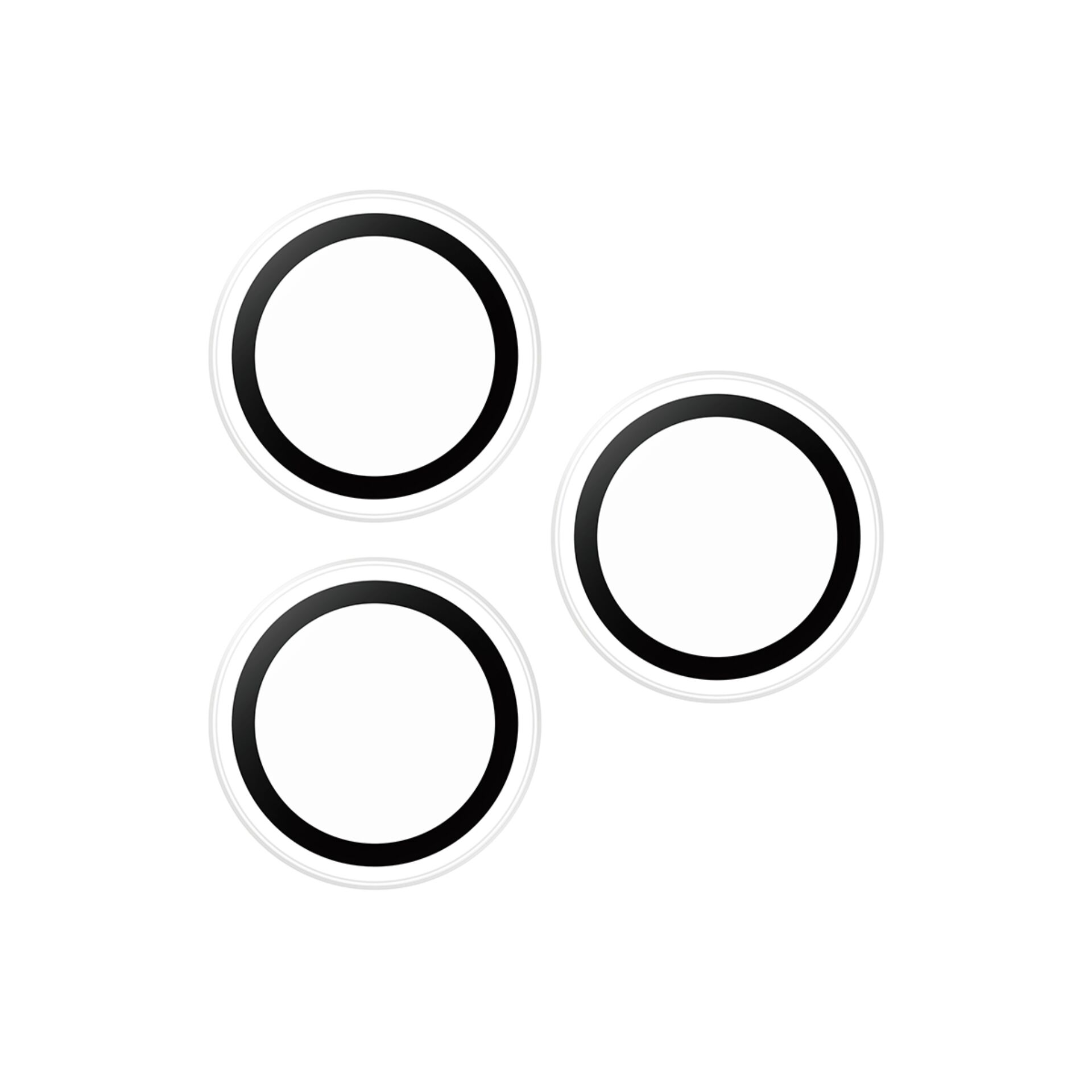 Kreise, Untersetzer, schwarzer Ring, drei Stück, rund