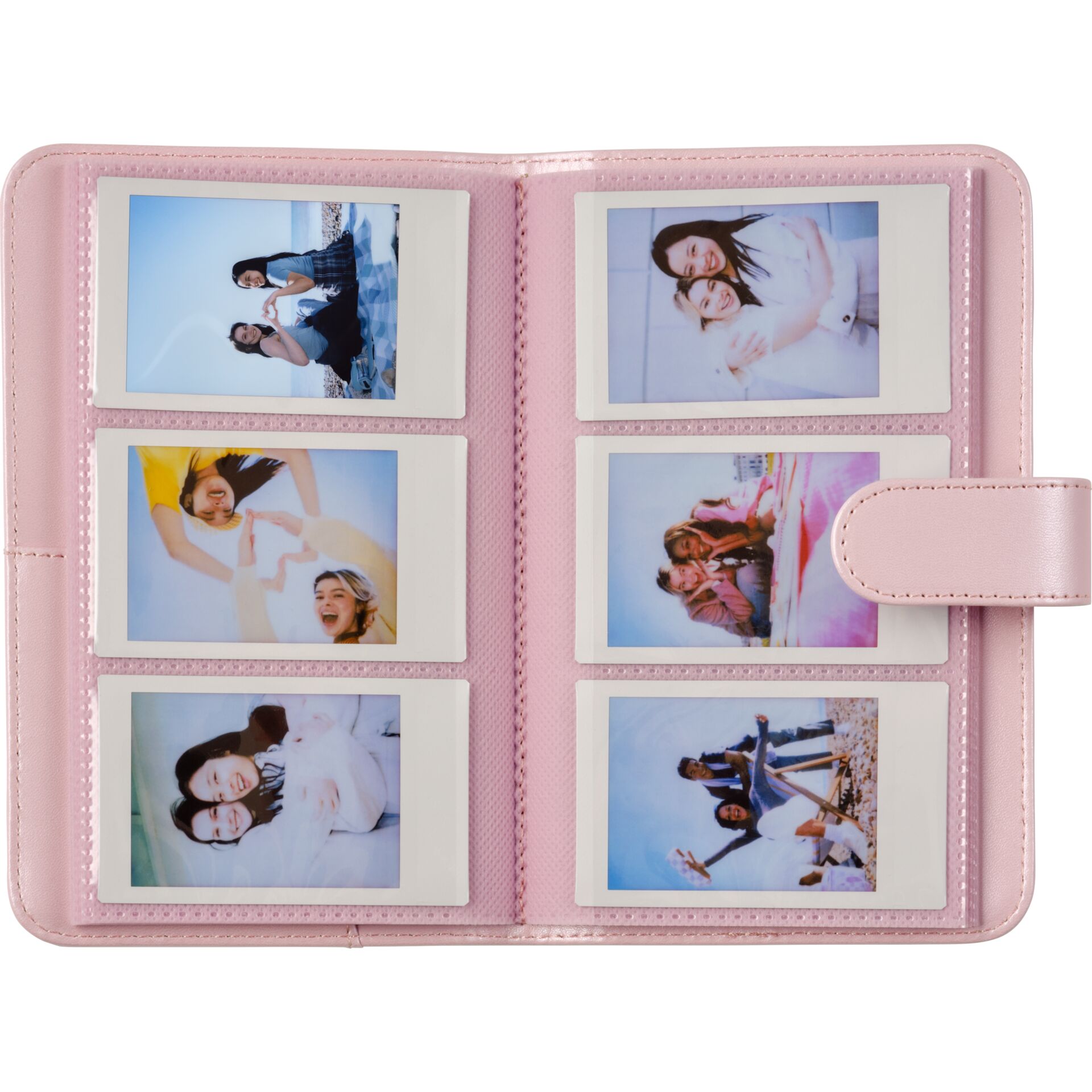 Foto, Fotoalbum, pinkes Portemonnaie, Polaroid-Fächer, Wallet mit Fotos