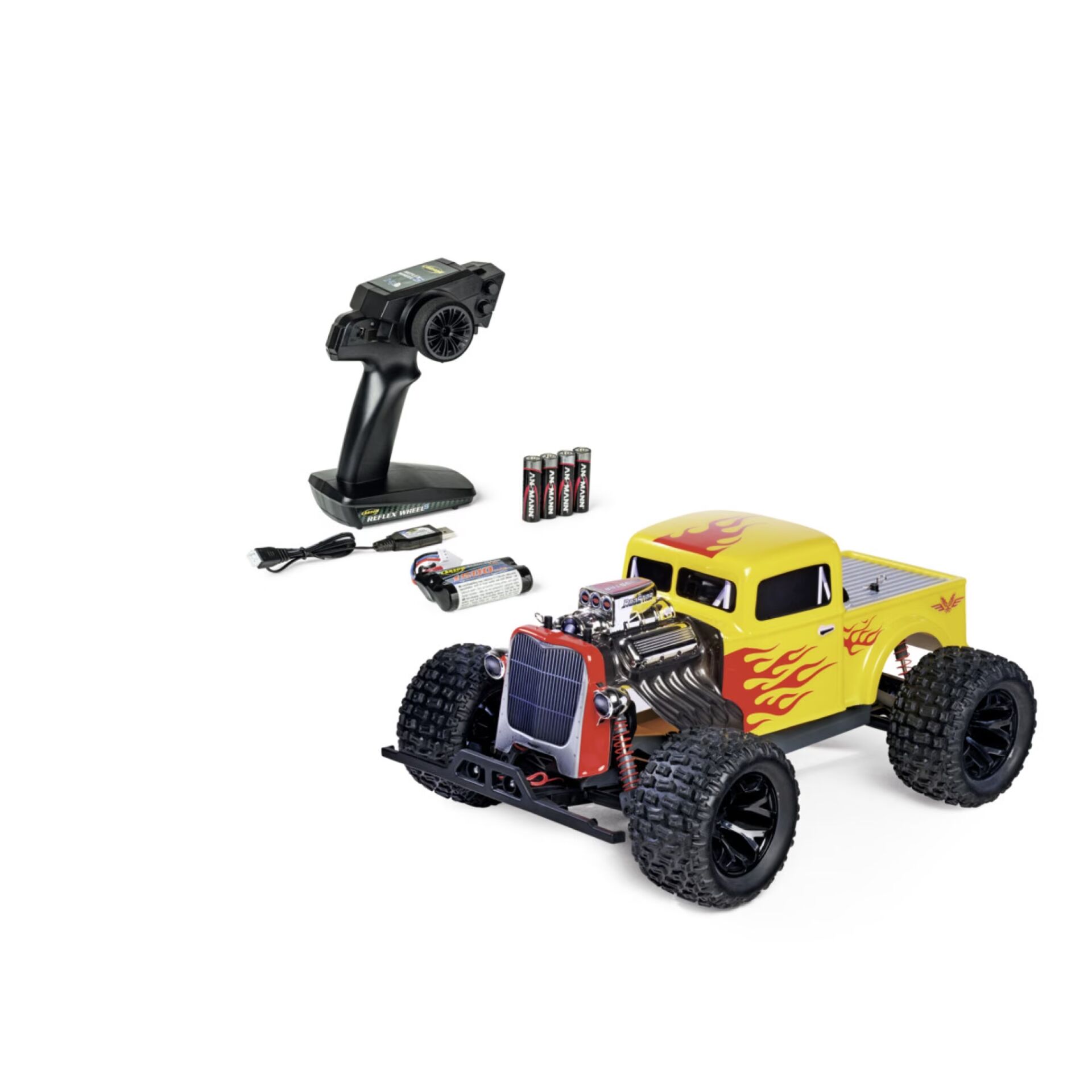 RC-Auto, Fernsteuerung, Gas Truck, Flammen-Design, Batteriepaket