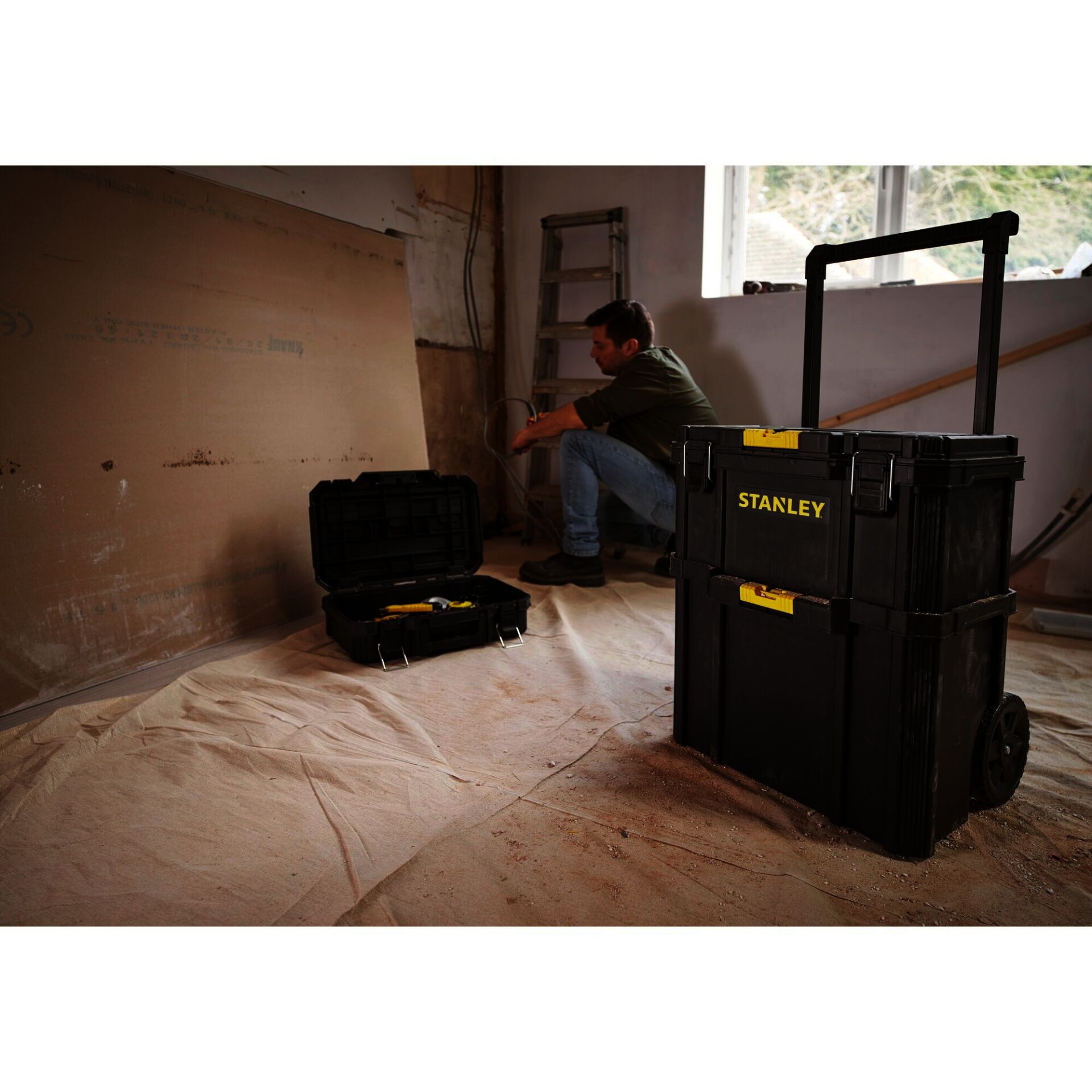 Werkzeugkasten, Werkzeugkoffer, Werkstatt, Bauarbeiten, Stanley Werkzeugkoffer