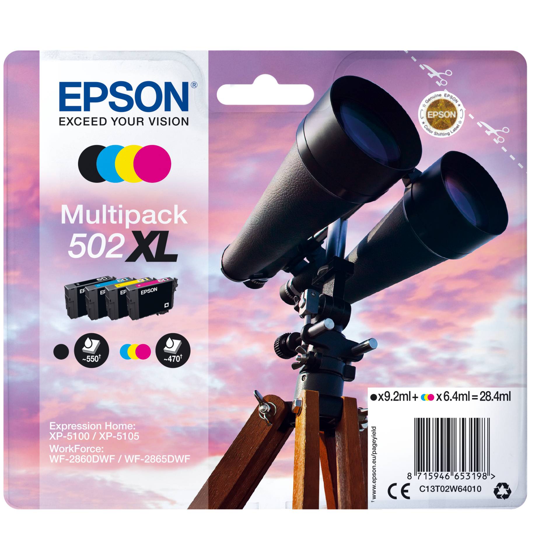 Epson Multipack BK/C/M/Y  502 XL                    T 02W6