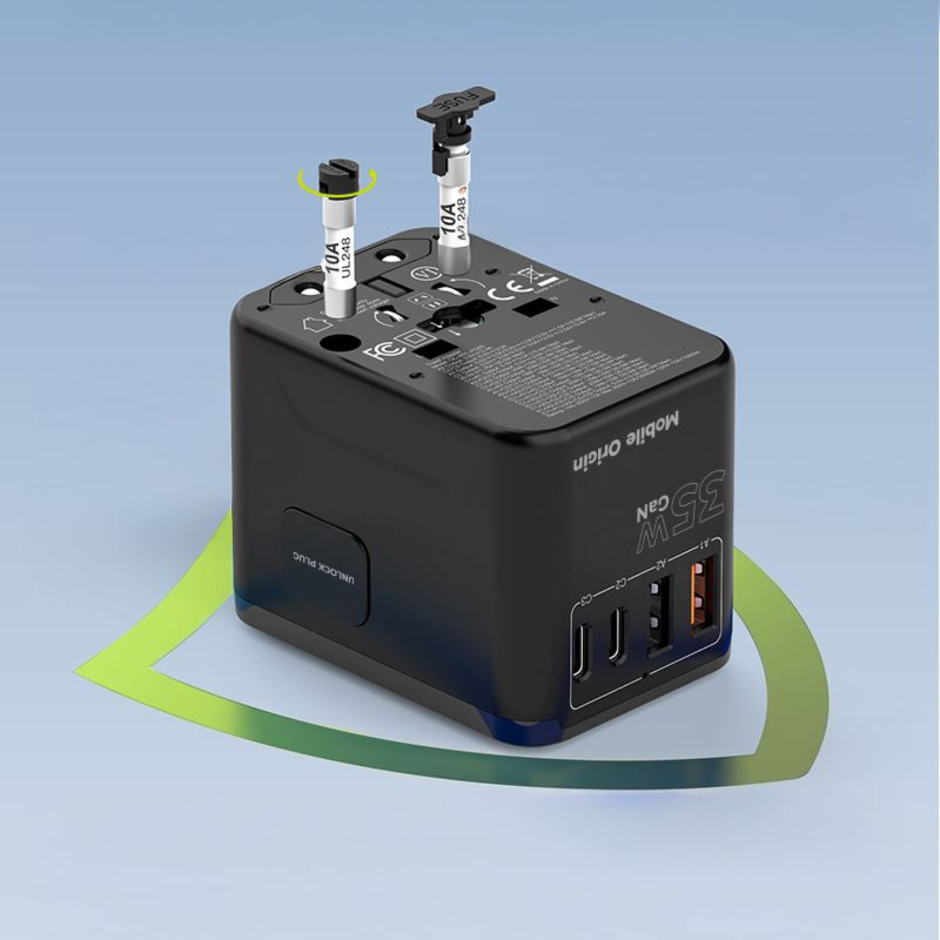 Smart plug, USB ports, Steckdosenleiste, Schutzkontakt, Modulares Netzteil