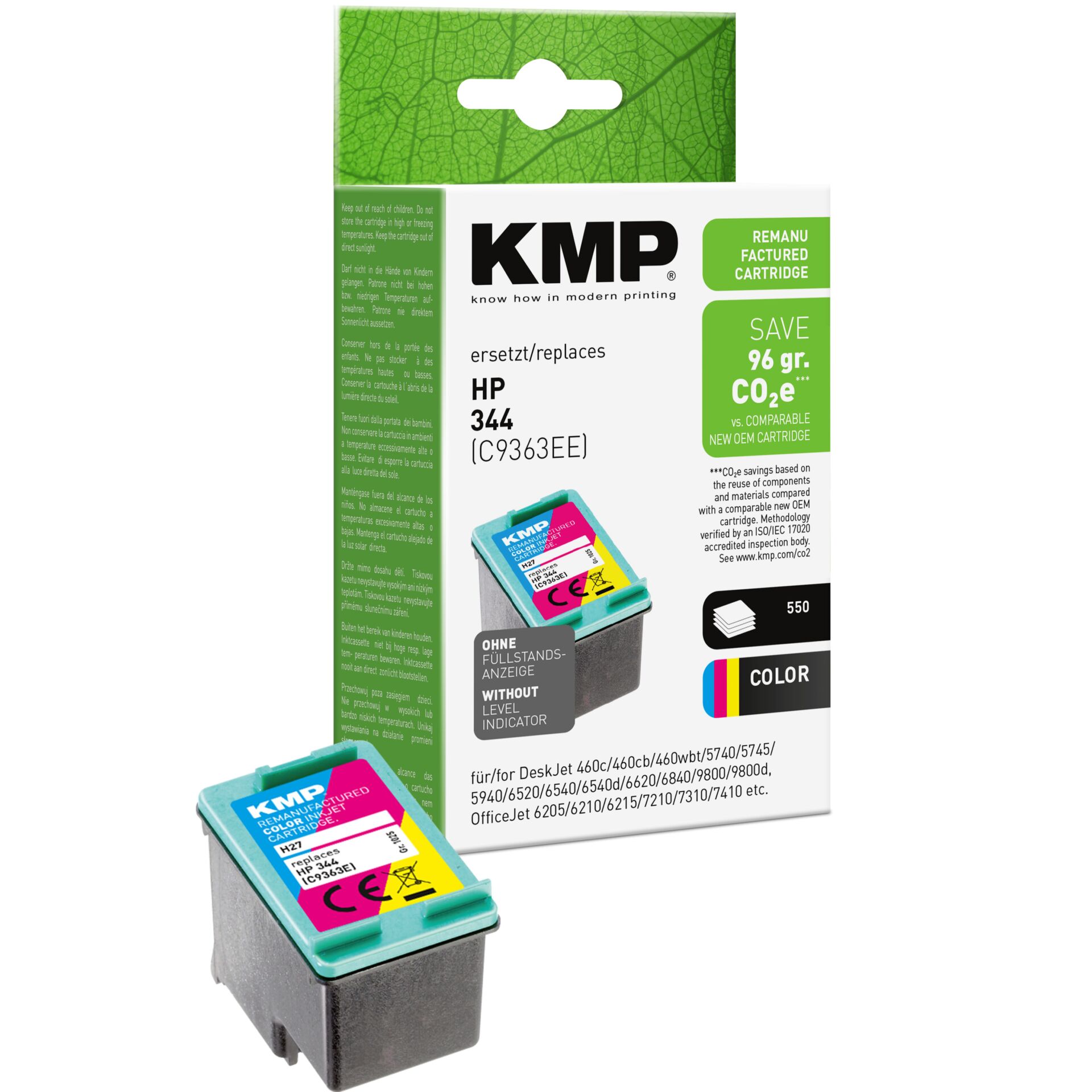 Werbung, Plakat, Adapter, Computerausrüstung, QR Code, Tintenpatrone, HP-kompatibel, KMP Kartusche, Color-Tinte, Nachfüllpatrone