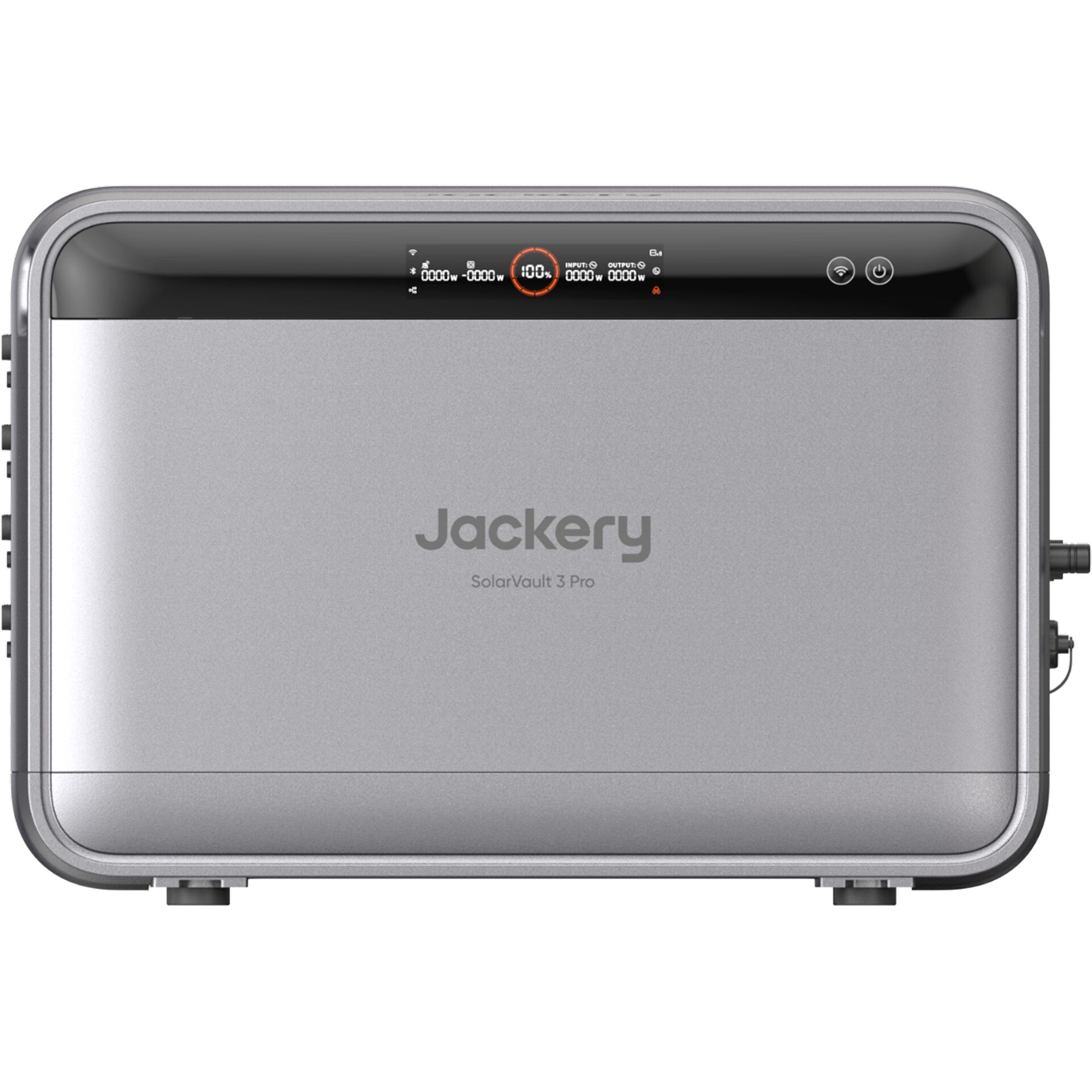 Solarinverter, Kompakte Gehäuse, Silberfarbener Abschluss, Digitale Anzeige, Jackery Beschriftung