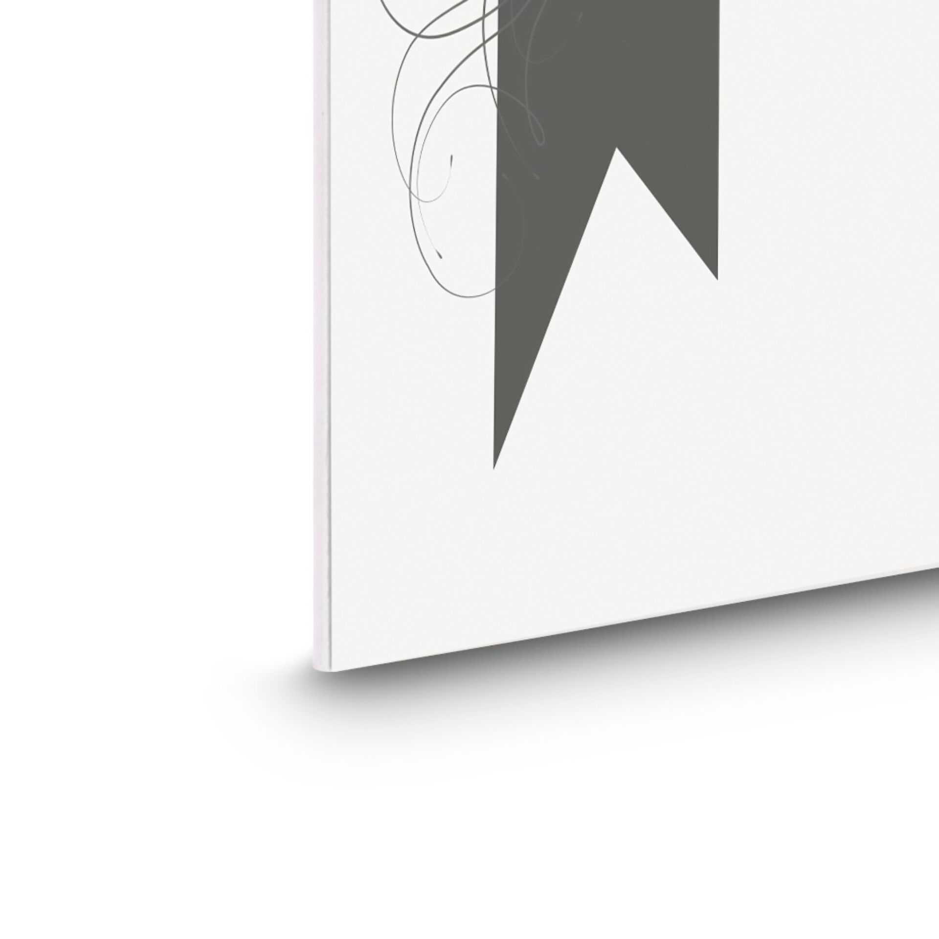 Leinwand, Druck, Wandkunst, Schwarz-Grau, Geometrisch