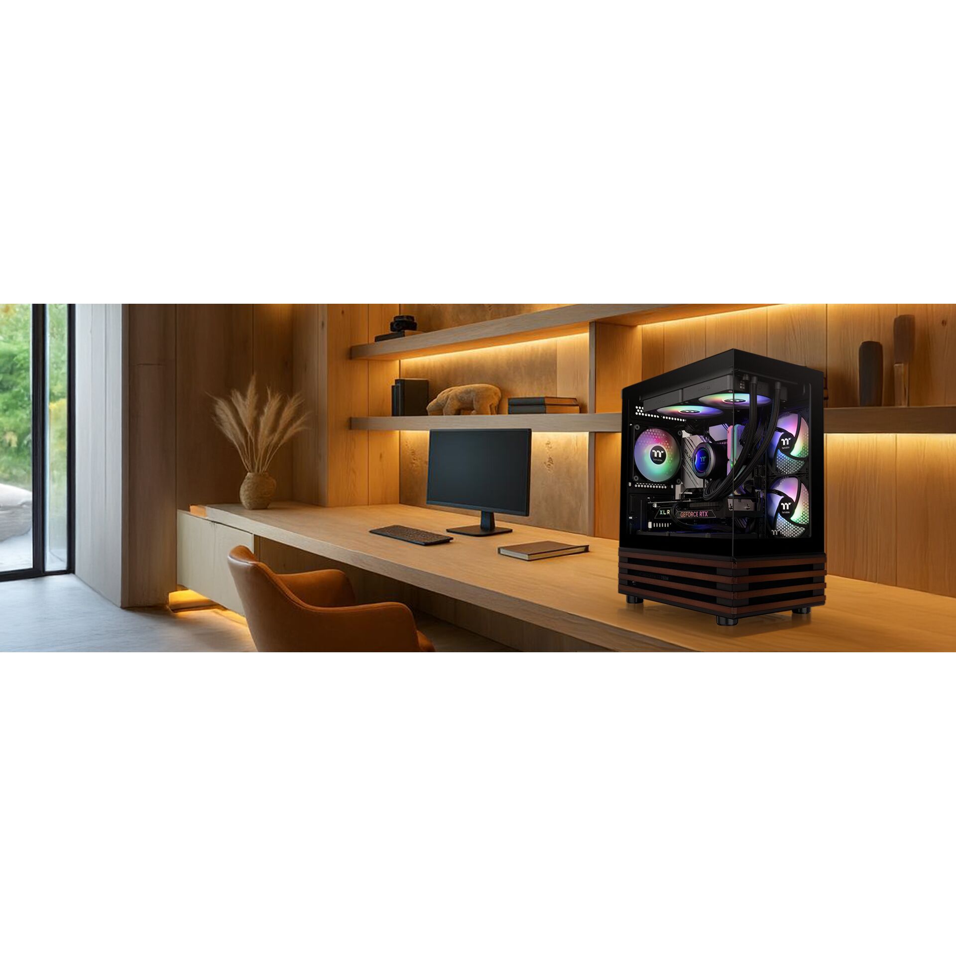 Innenarchitektur, Computerausrüstung, Überwachen, Bildschirm, Holzpaneele