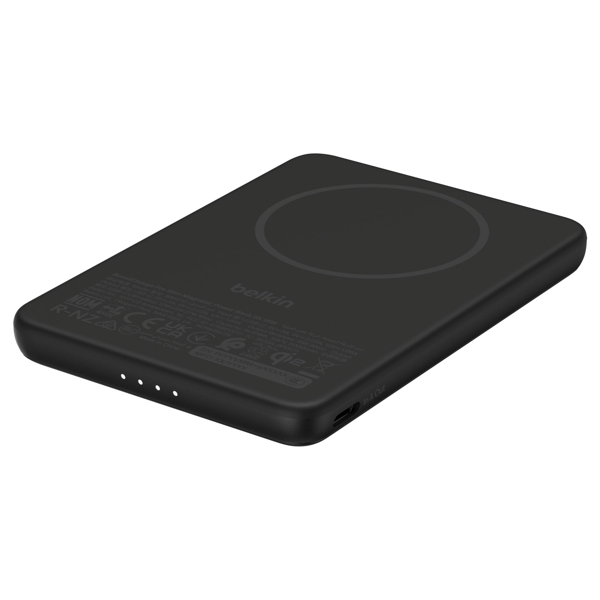 Ladegerät, Induktives Ladegerät, Qi-Ladegerät, Powerbank, Rückseite