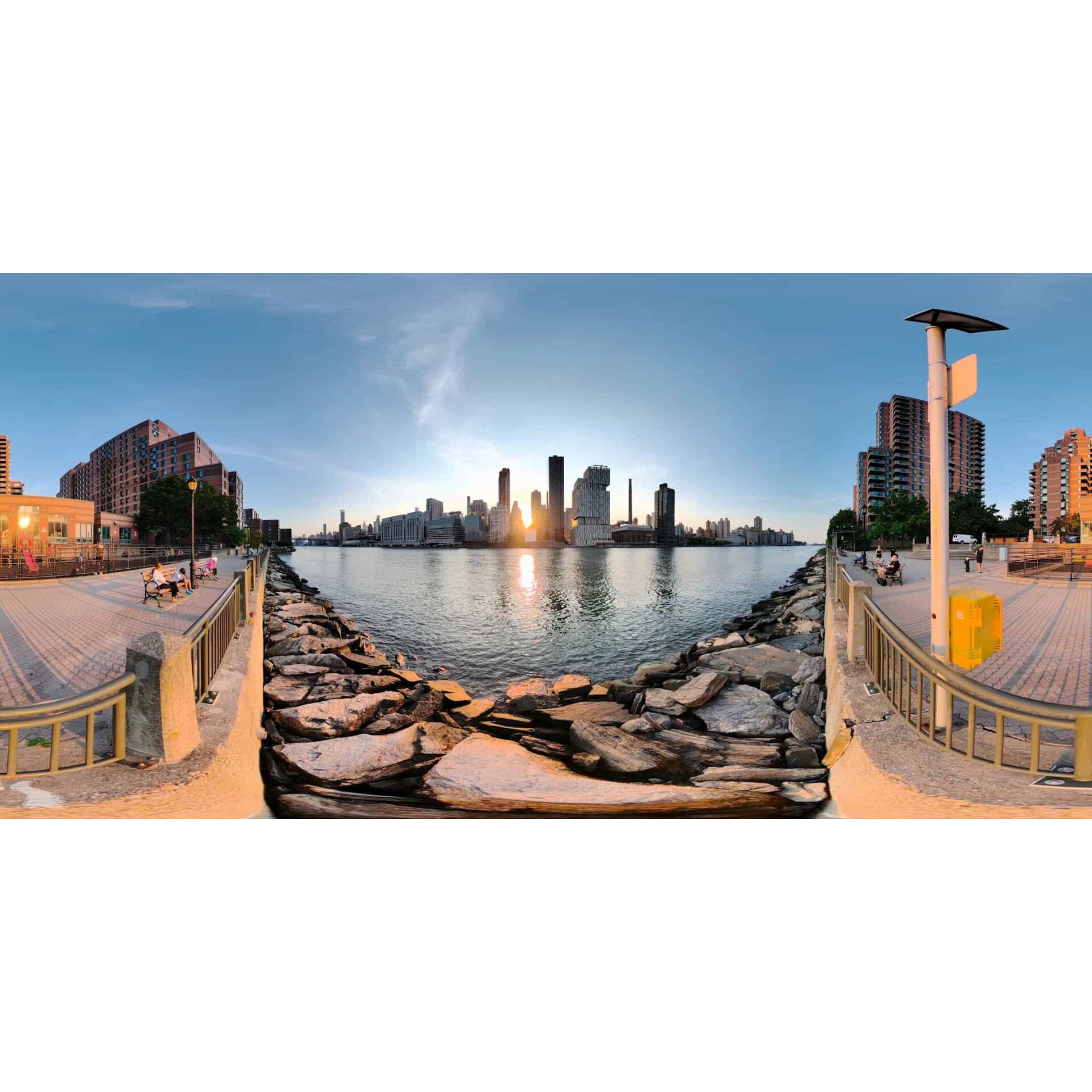 Szenerie, Stadt, Uferpromenade, Landschaft, Städtisch