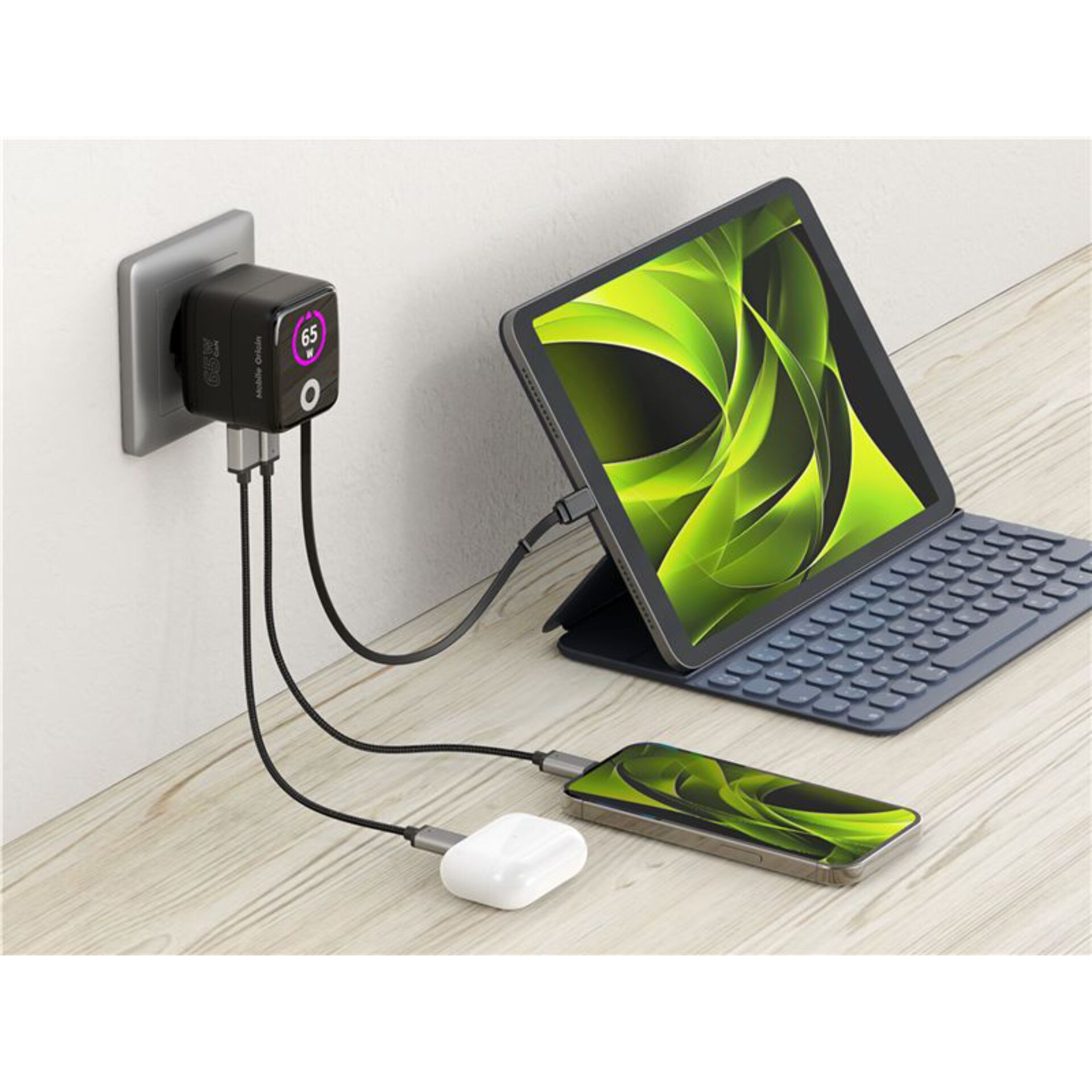 USB-C-Hub, Wandladegerät, Smartphone, Kopfhörer-Case, Tablet-Halterung