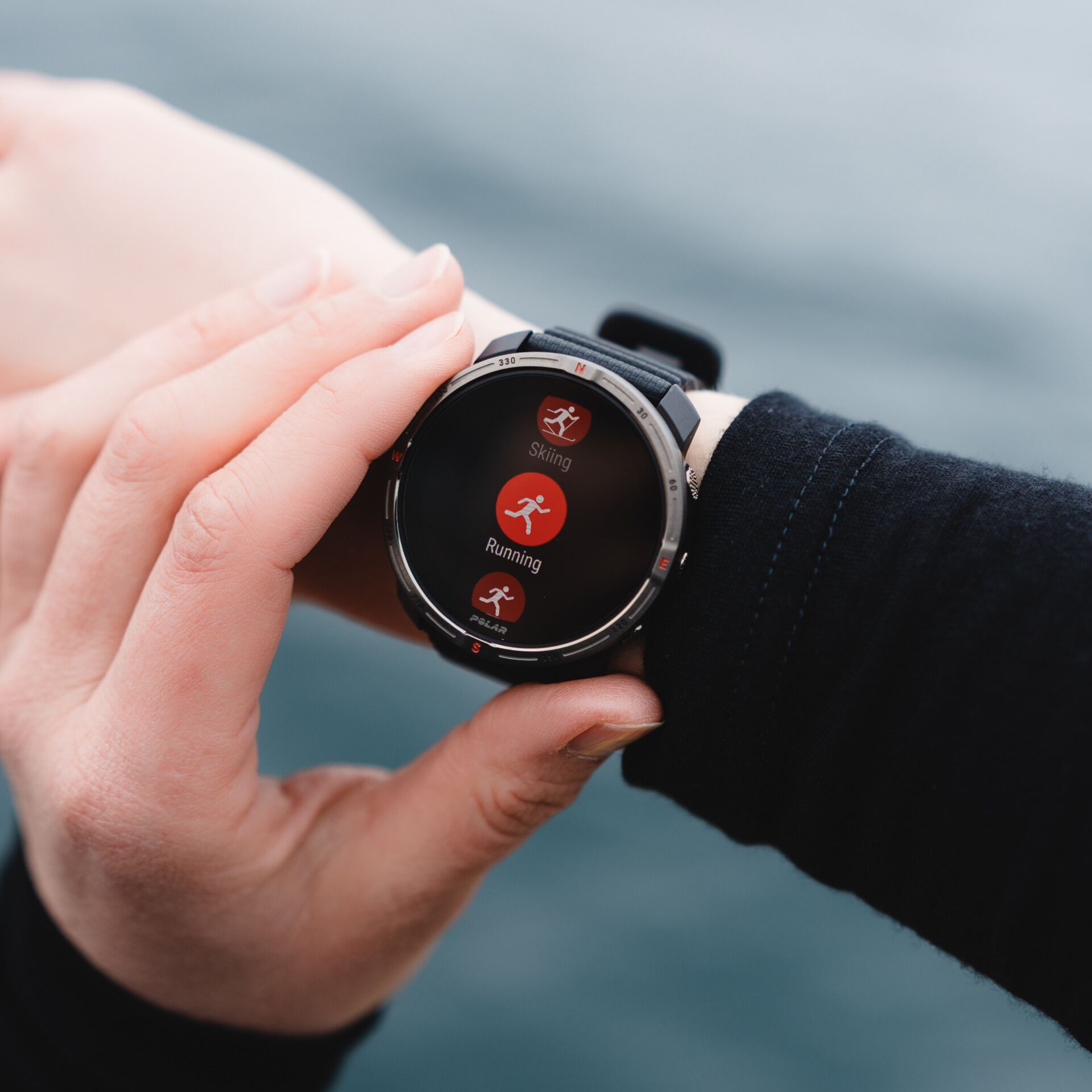 smartwatch, fitness, sleeve, black, round