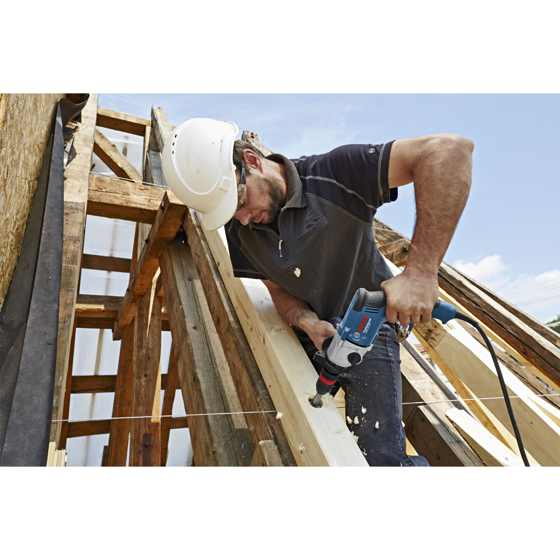 Person, Arbeiter, Elektrische Bohrmaschine, Werkzeug, Schreiner