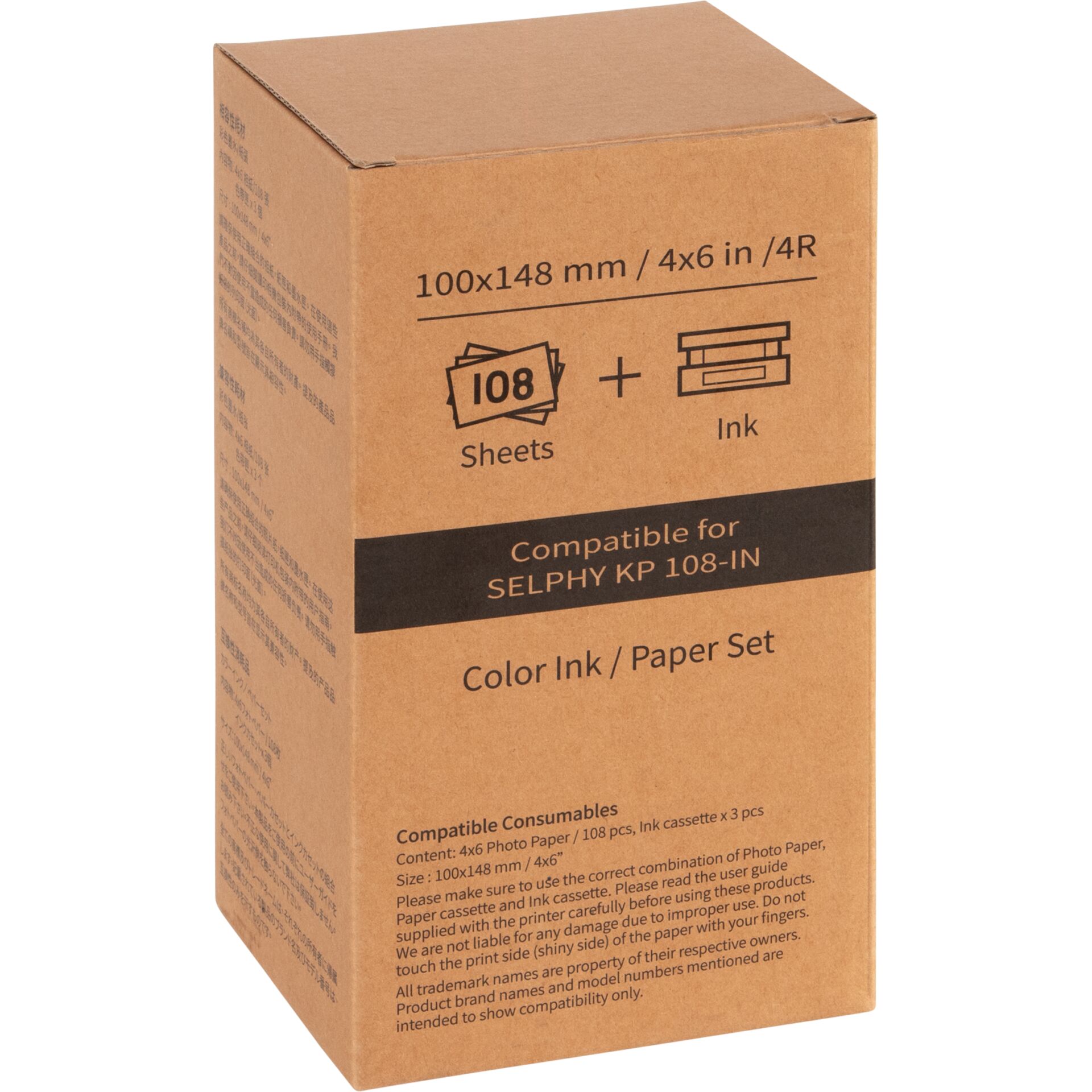 HiTi KP-108 IN 10x15 cm  Papier und Farbband (108 Blatt)