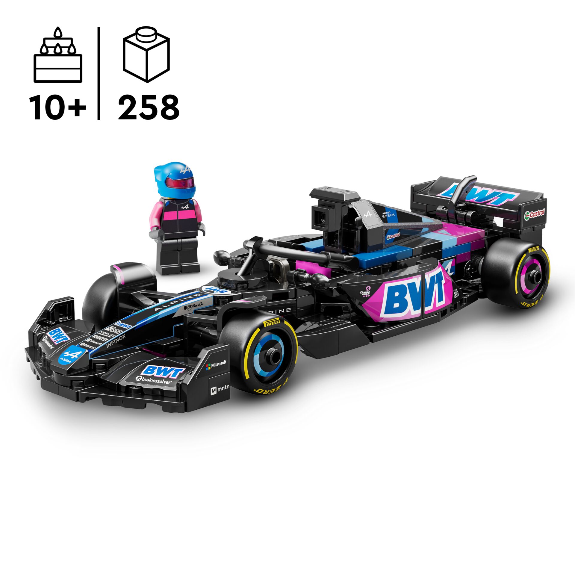 Rennwagen, LEGO, Formel 1, Rennwagen-Set, BWT-Design