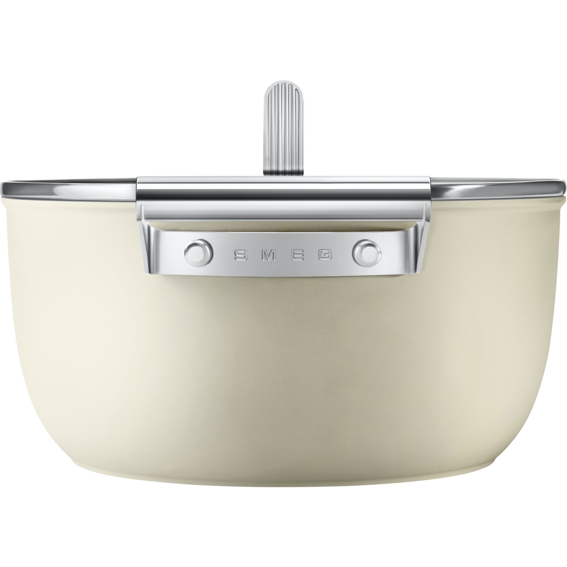 Mixer-Schüssel, Cremefarben, Edelstahldeckel, Smeg, Küchenzubehör