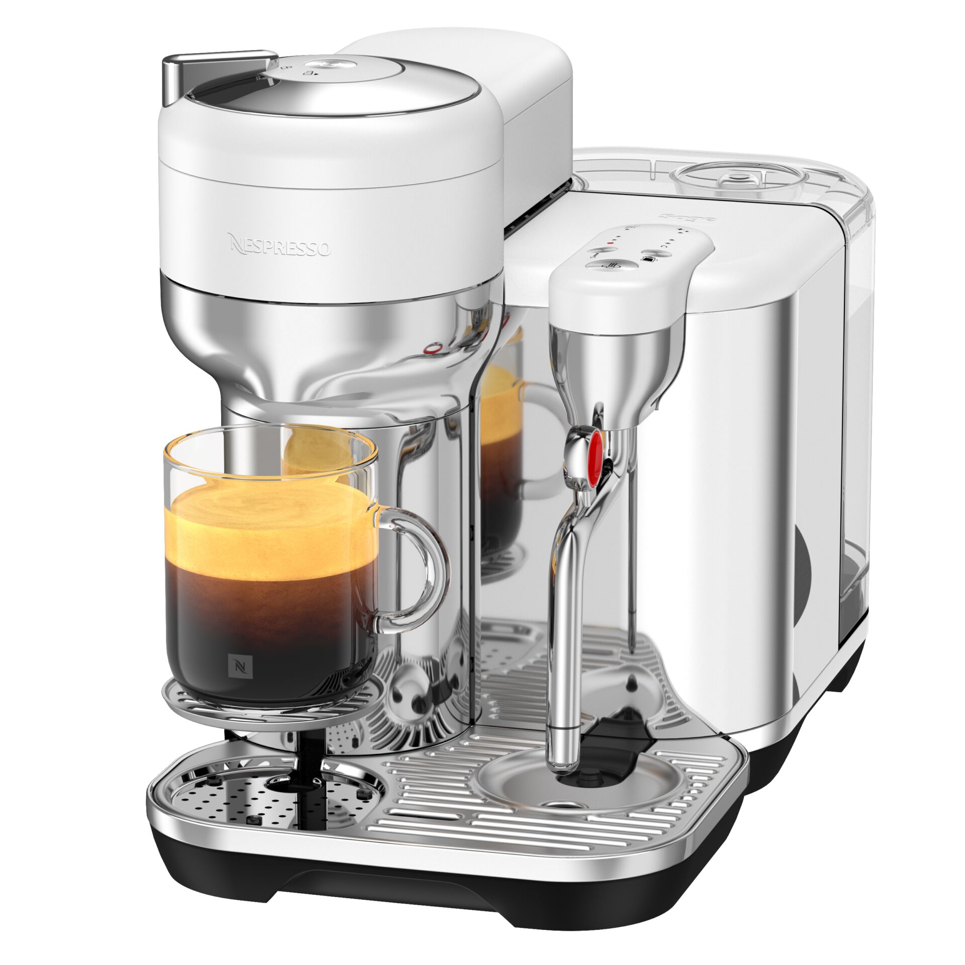 Espressomaschine, Kaffeeautomat, Edelstahl, Kaffeeauslauf, Brühsystem, Kaffeemaschine, Espressomaschine, Kaffeevollautomat, Milk Frother, Chrom/ Edelstahl, Espresso-Maschine, Kaffeemaschine, Chrom, Milchschaum, Tasseneinheit