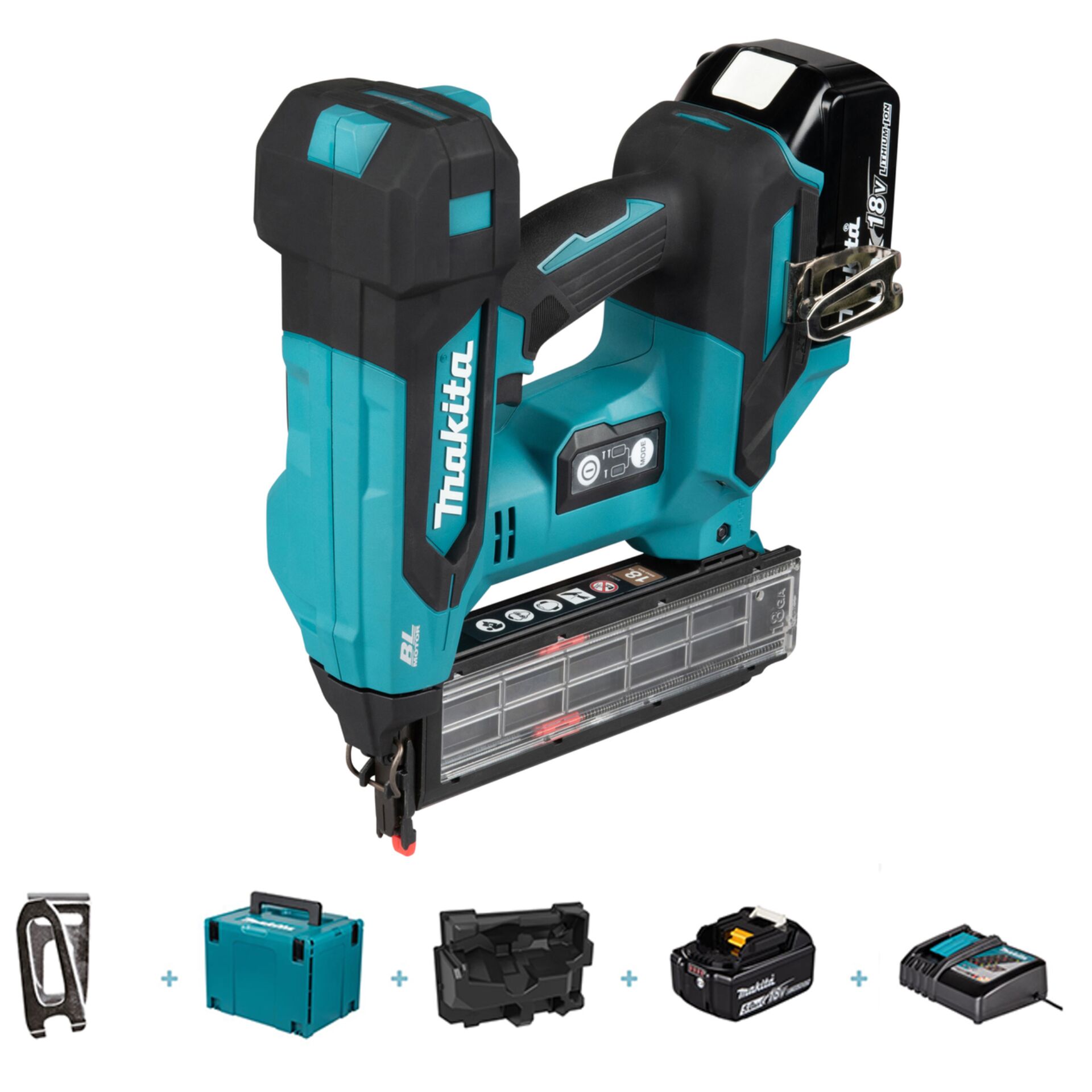 Makita  DBN501RTJ  Akku-Stauchkopfnagler 50 mm 18V