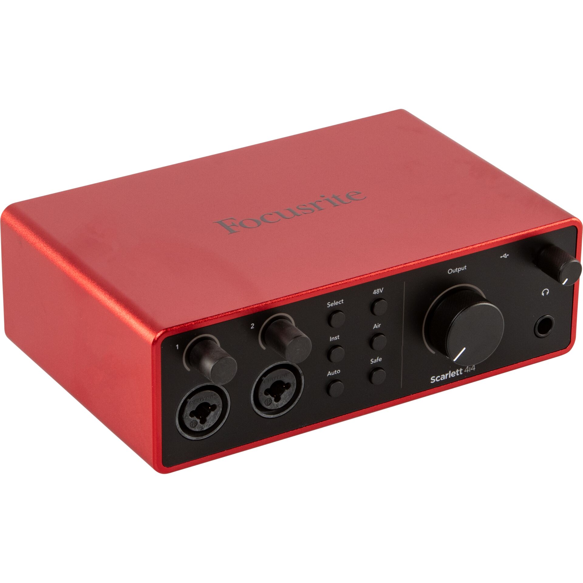 Audio-Schnittstelle, Scarlett 4i4, USB-Audio, XLR-Eingänge, Rote Metallhülle