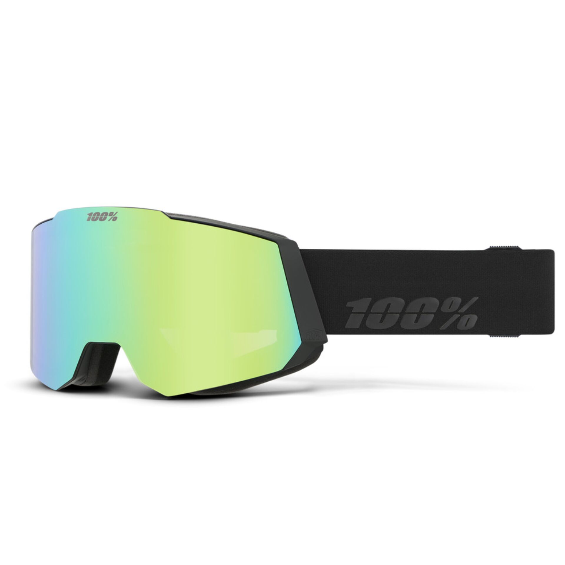 100percent SNOW - SNOWCRAFT  Goggle Black HiPER Green Mirror