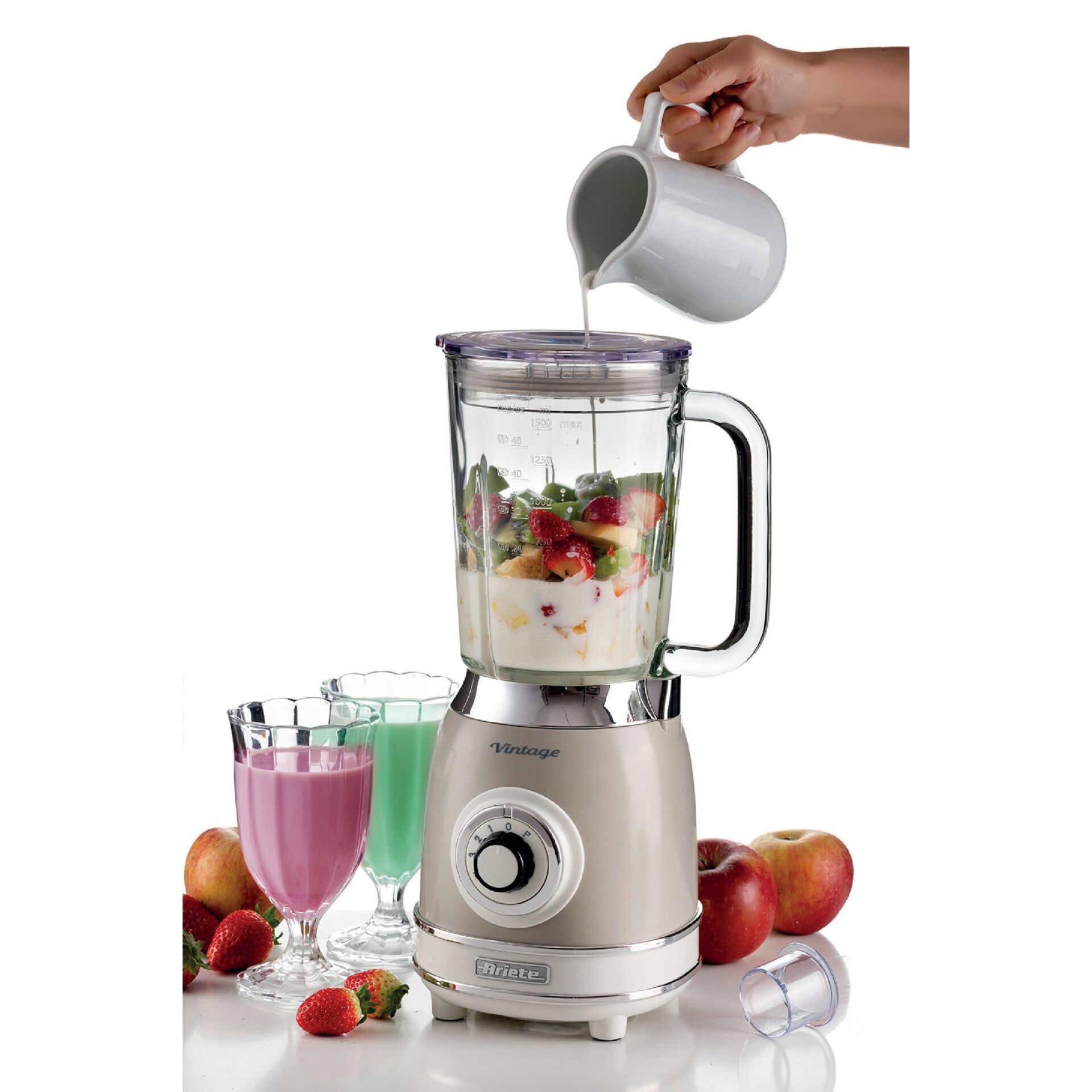 Mixer, Blender, Glas, Obst, Milchshake