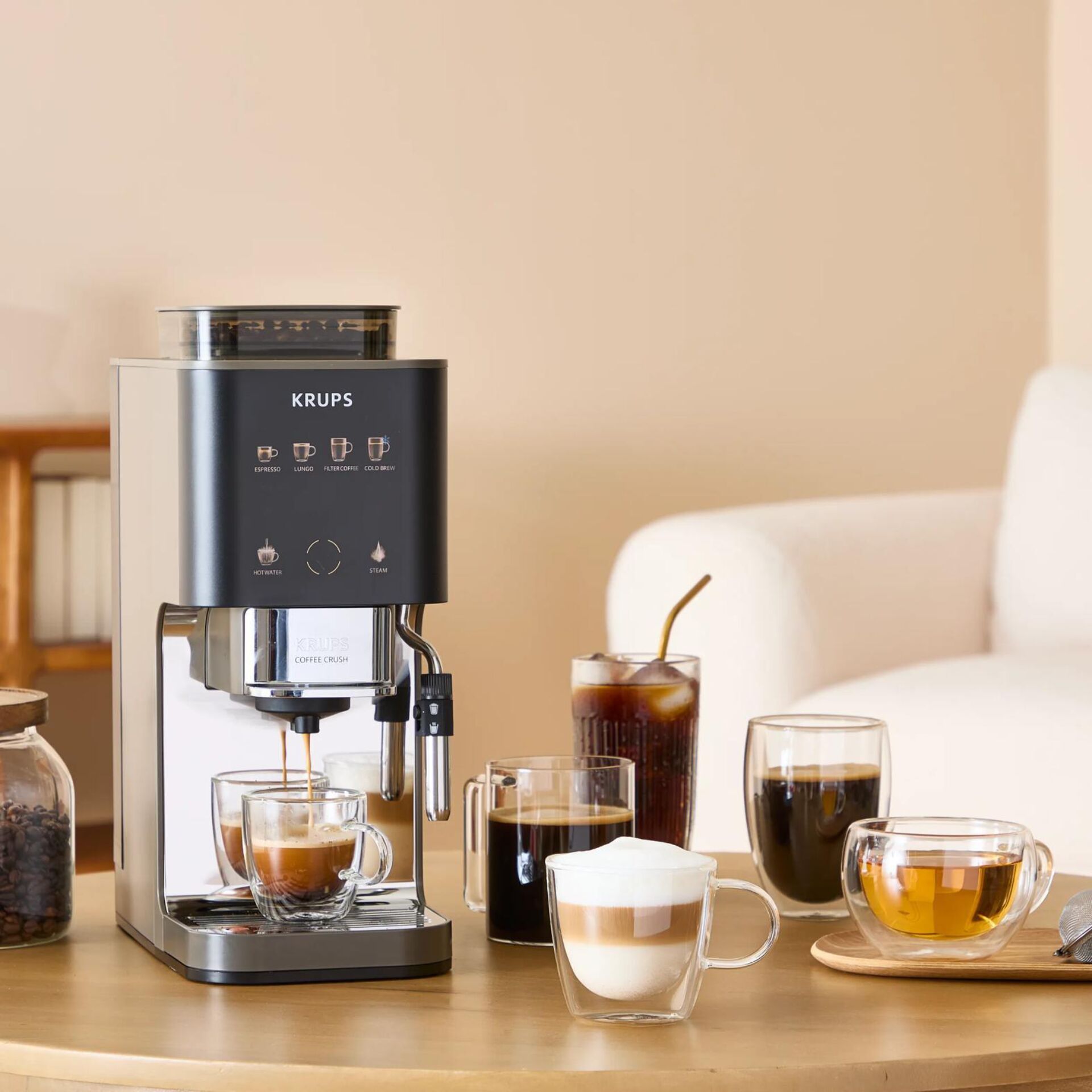 Kaffeemaschine, Espresso, Kaffeezubereitung, Kaffeevollautomat, Krups