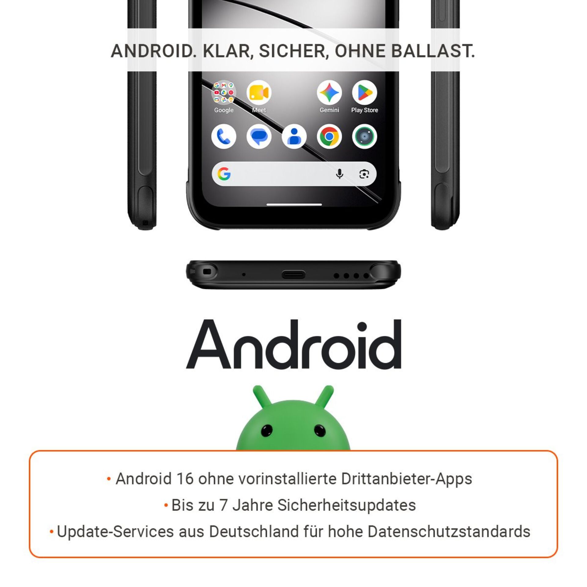 android, smartphone, schwarz, bildschirm, android-logo