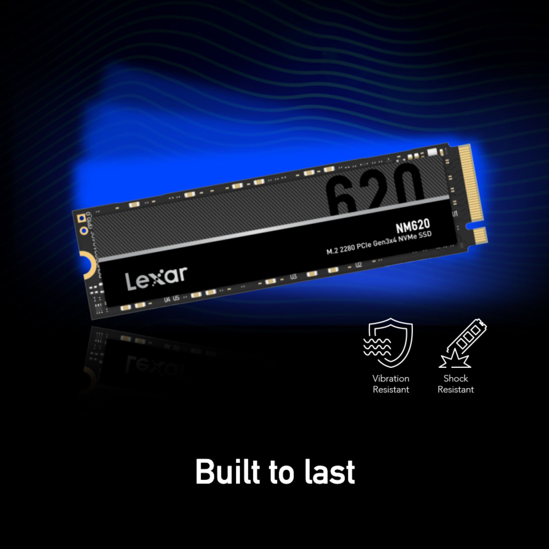 NVMe SSD, M.2, 2280, PCIe Gen3x4, Built to last