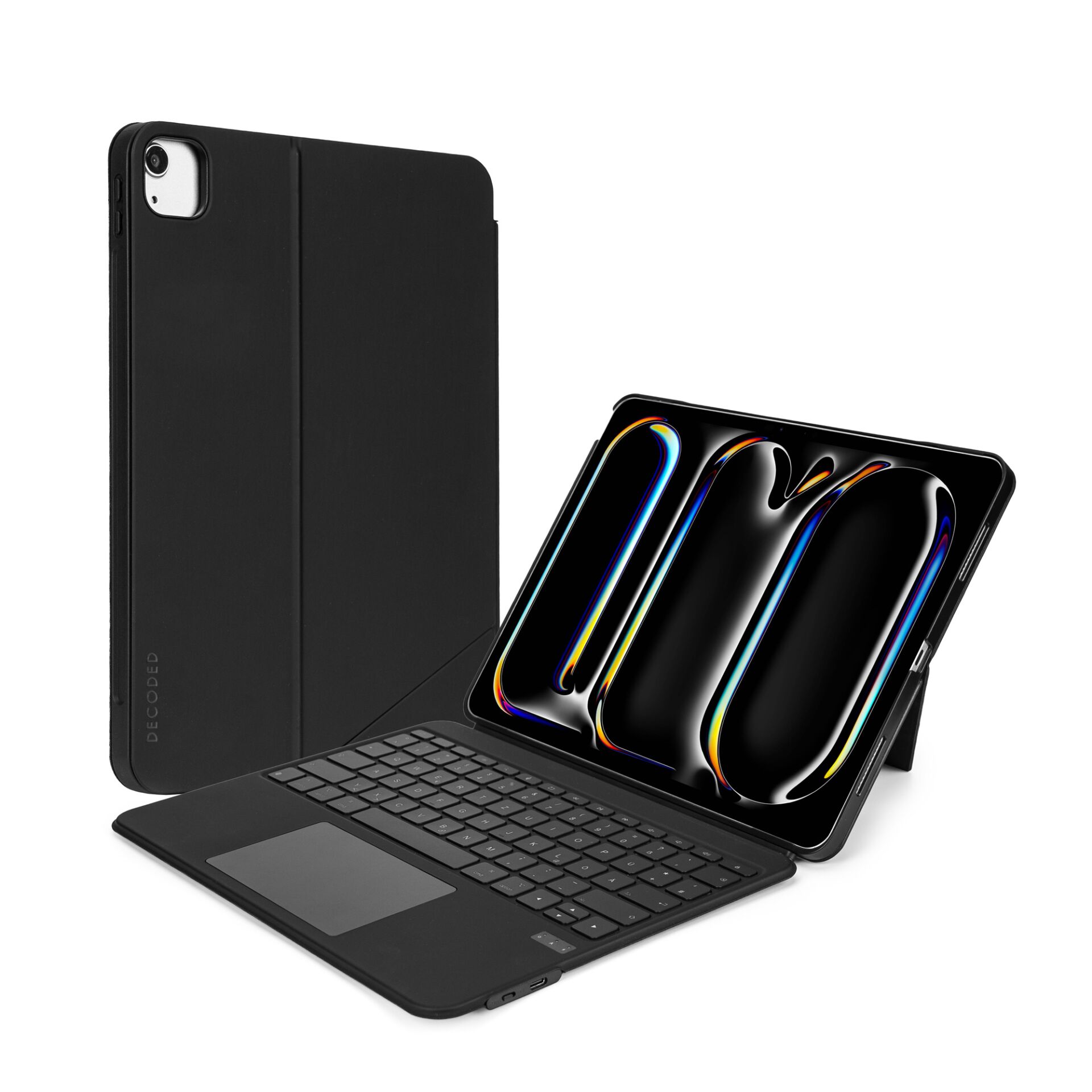 Tablet-Hülle, Tastaturhülle, iPad, Schwarz, Klappständer, Tablet-Hülle, Klapphülle, Tastaturhülle, Schwarz, Magnetverschluss