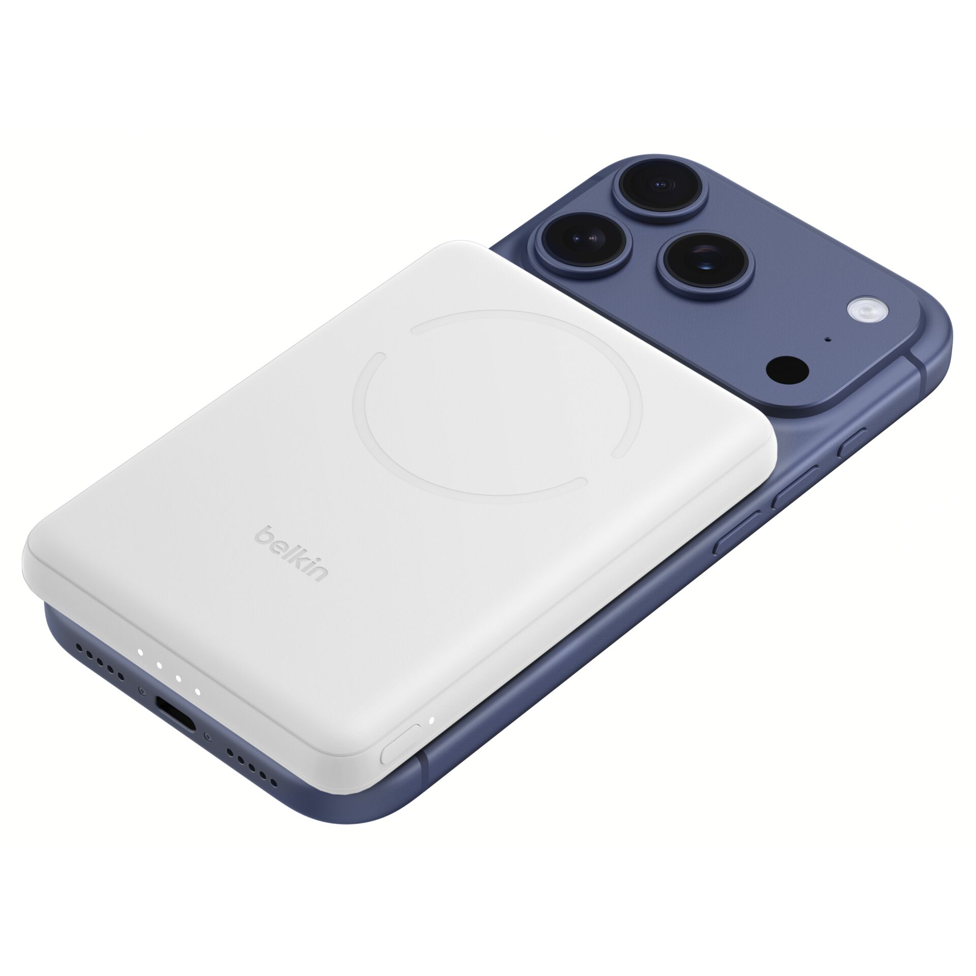 iPhone 13 Pro Hülle, magnetisches kabelloses Ladekissen, blauescase, Triple Kamera, Silikonhülle