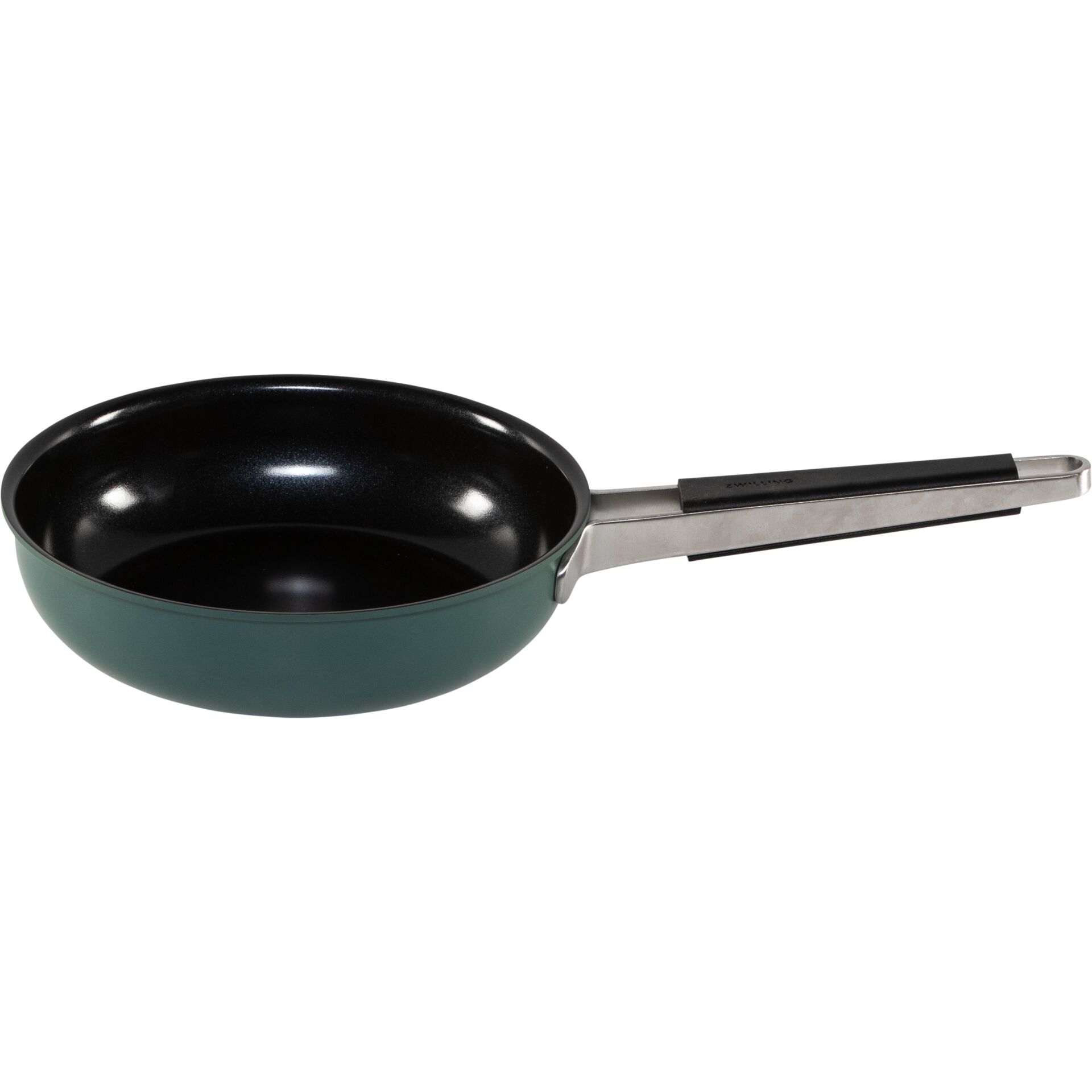 Pfannen, Antihaftpfanne, Stielpfanne, grüner Rand, Metallgriff