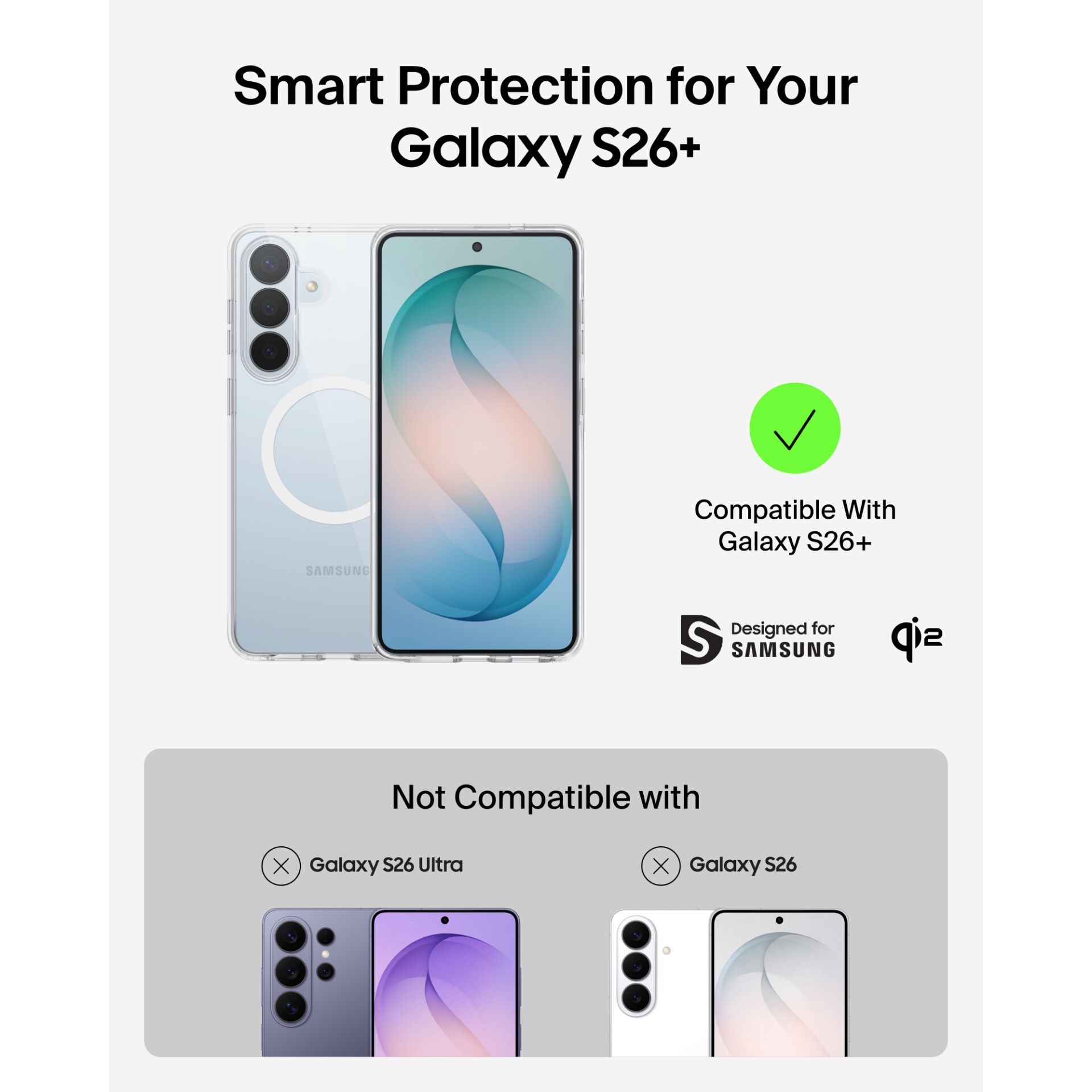 Samsung Galaxy S26+, Smartphone, Kamera Triple, Glasrückseite, Kanten-Display